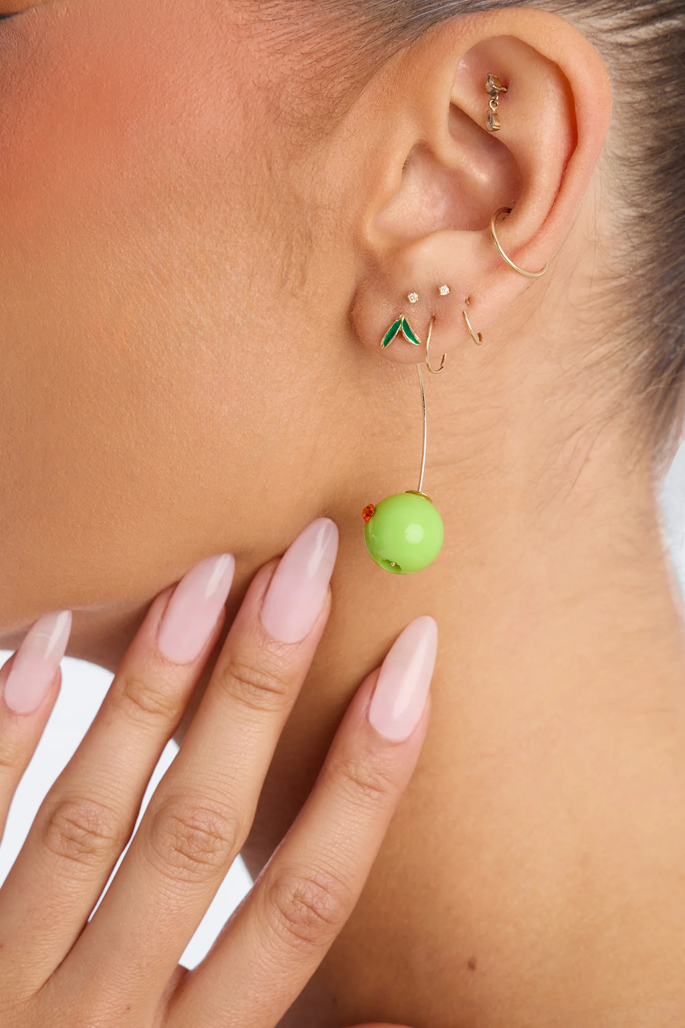 Olive You Drop Earrings - Olive