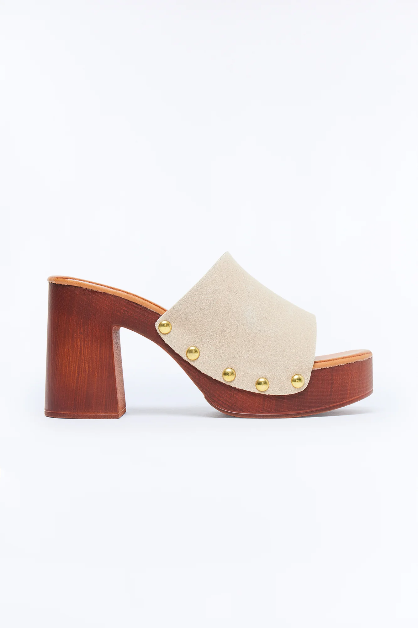 Olivia Platform Mules - Taupe