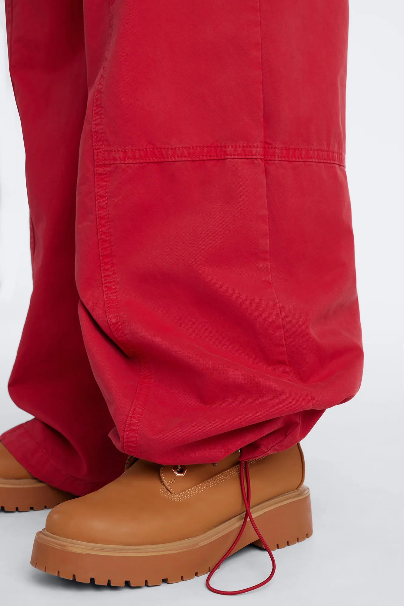 Olivia Wide Leg Jogger - Red - Image 3