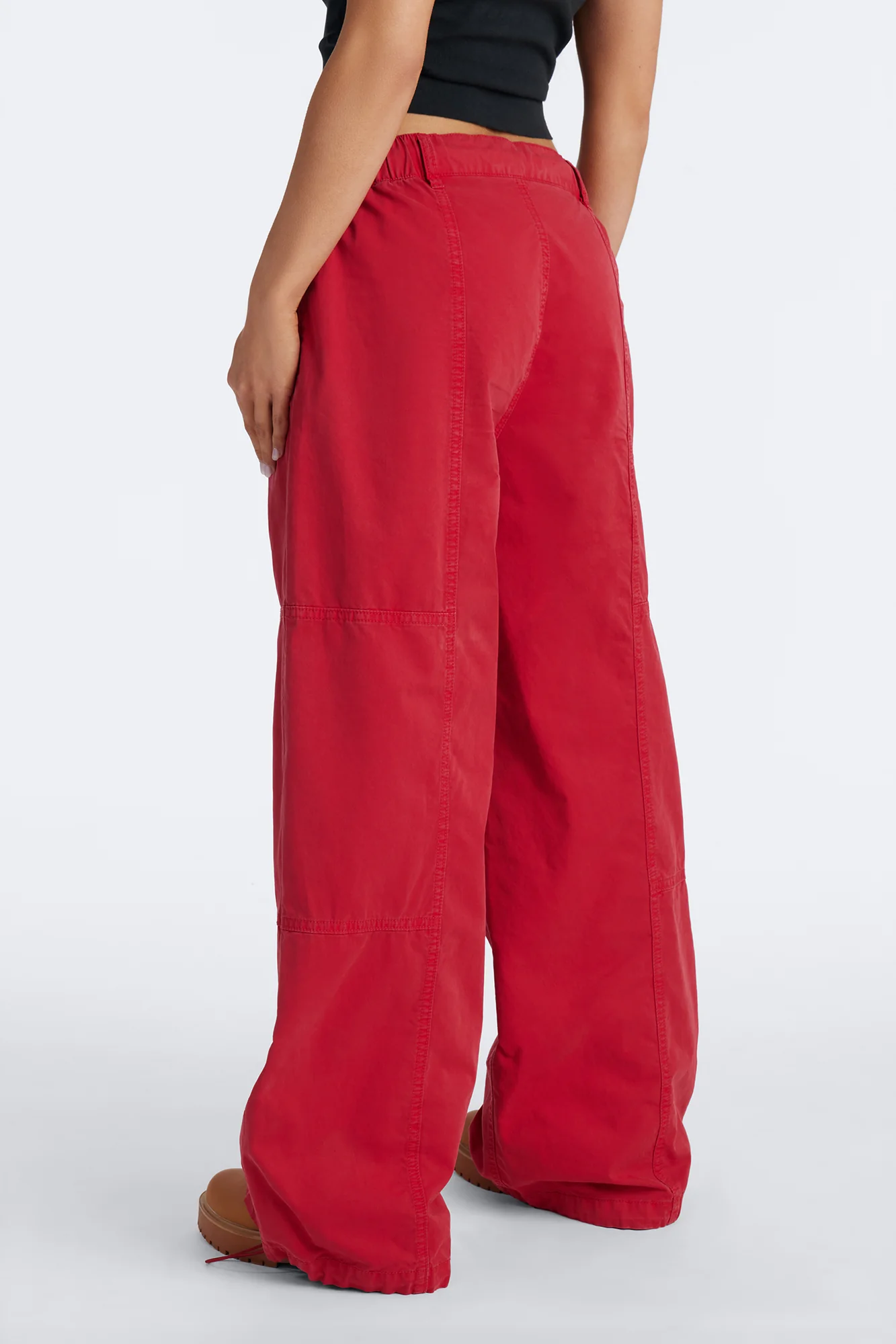 Olivia Wide Leg Jogger - Red - Image 4