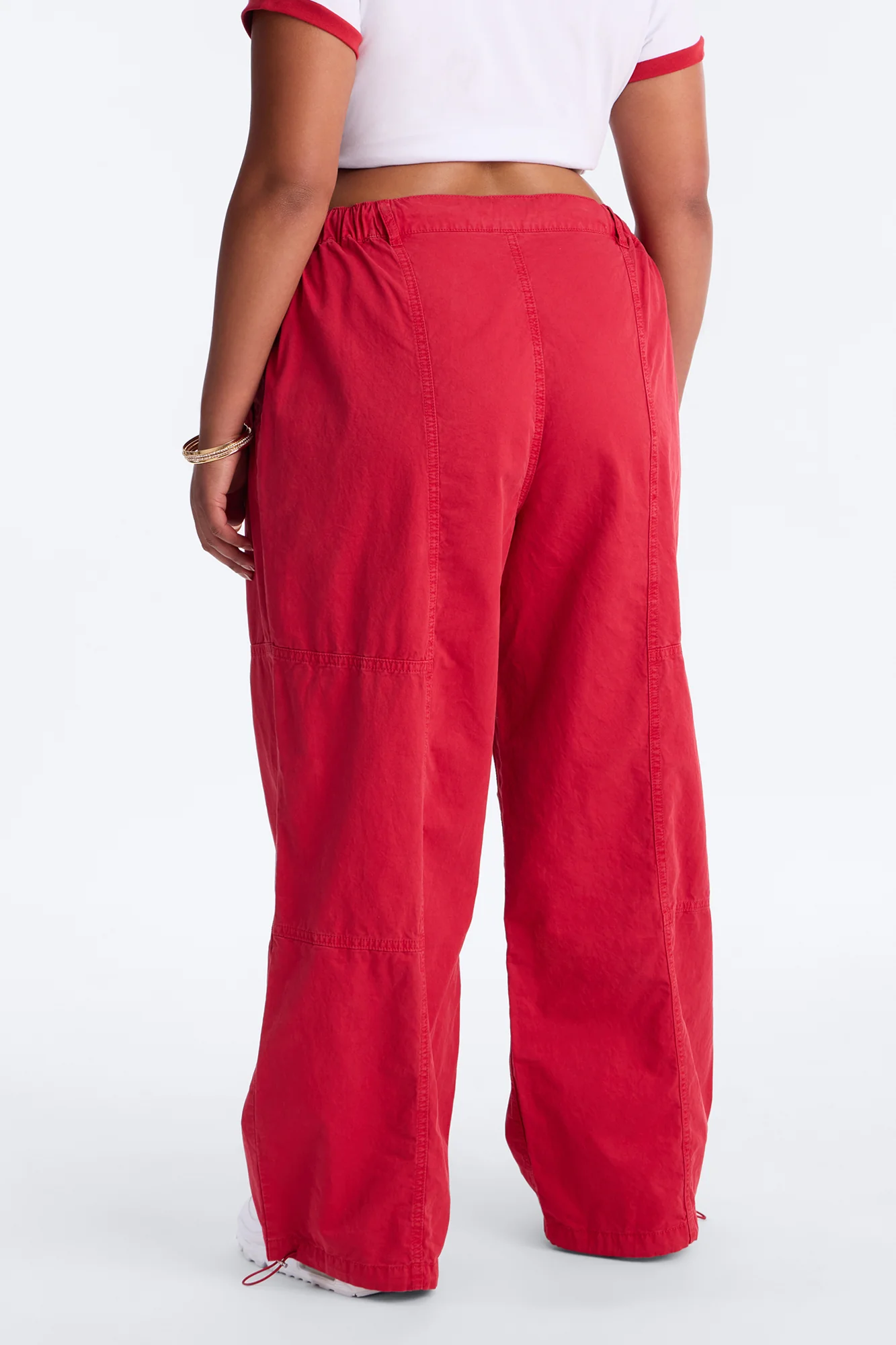 Olivia Wide Leg Jogger - Red - Image 8