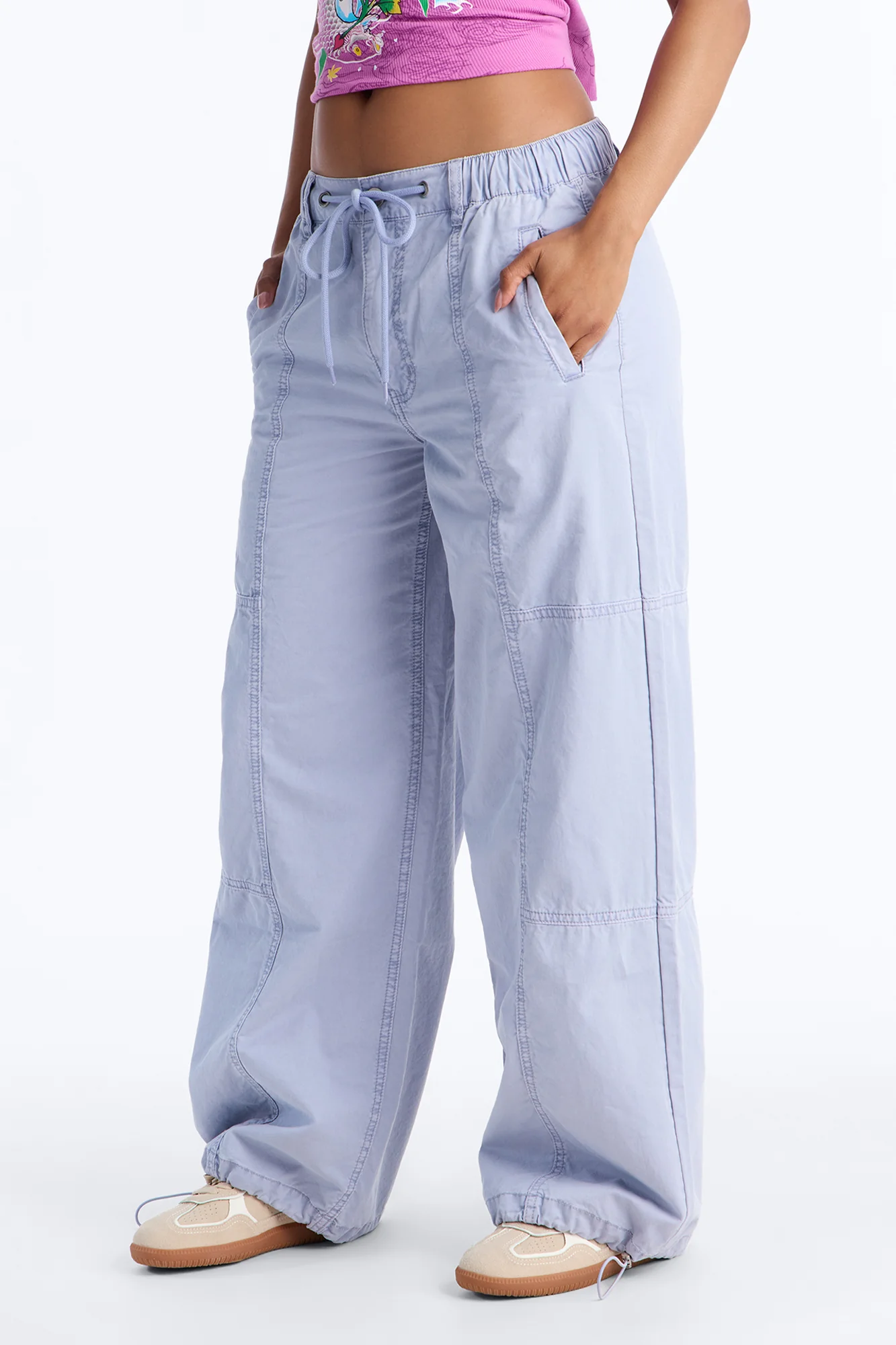 Olivia Wide Leg Jogger - Slate Grey - Image 3
