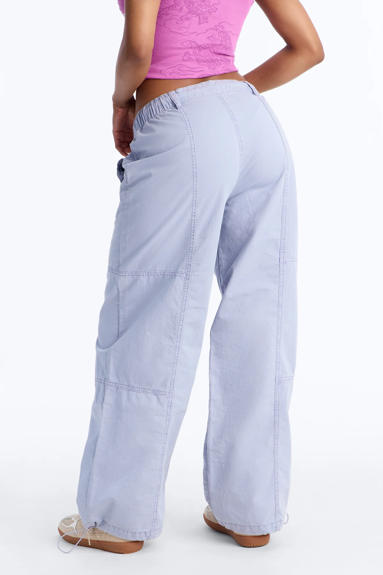 Olivia Wide Leg Jogger - Slate Grey - Image 4