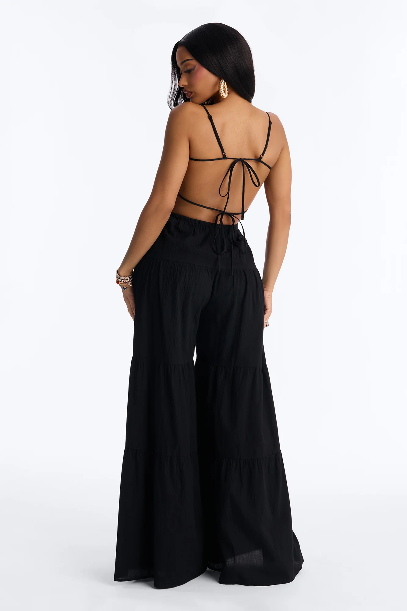 On A Getaway Wide Leg Jumpsuit - Black - Image 3