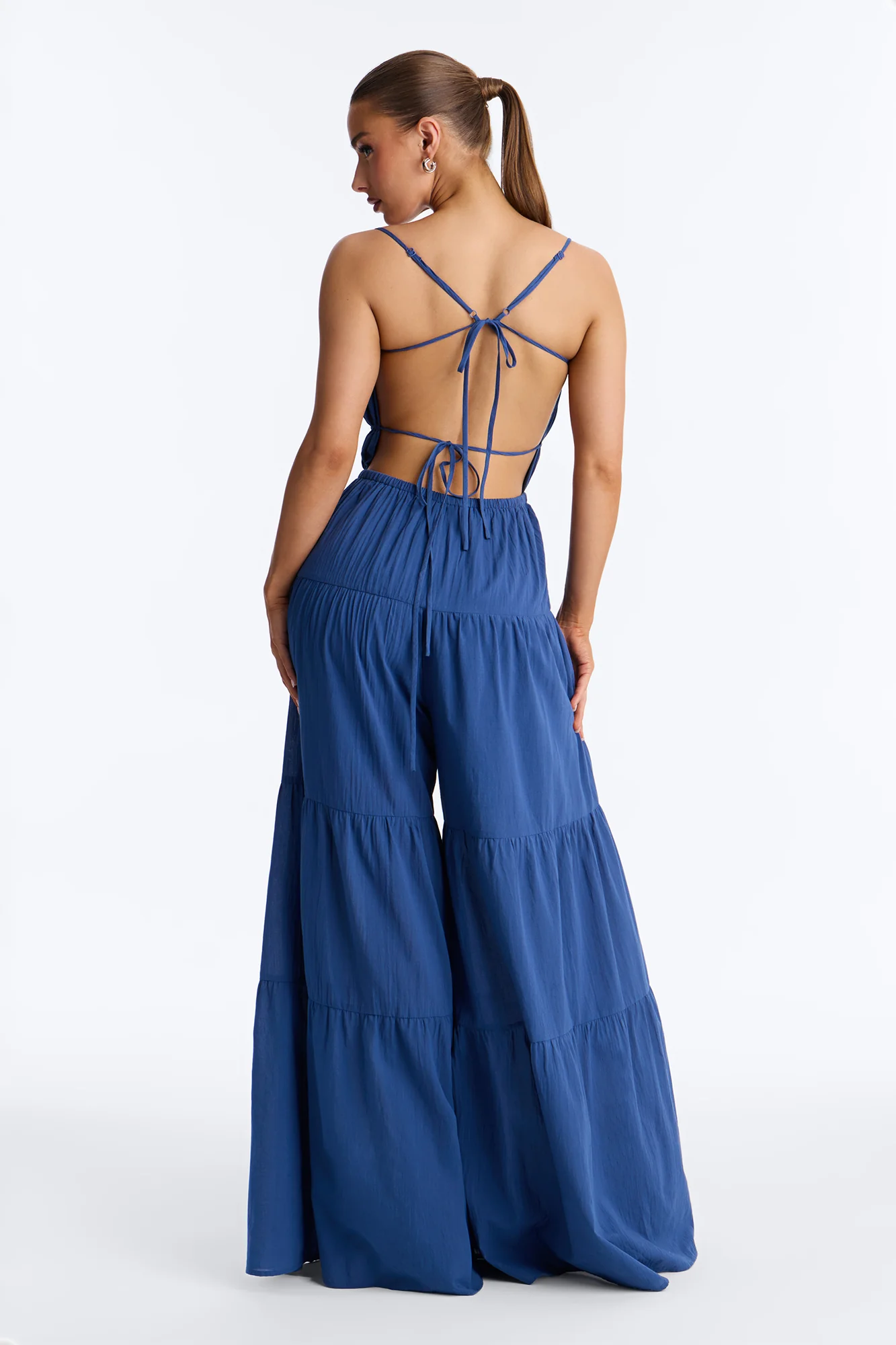 On A Getaway Wide Leg Jumpsuit - Denim - Image 4