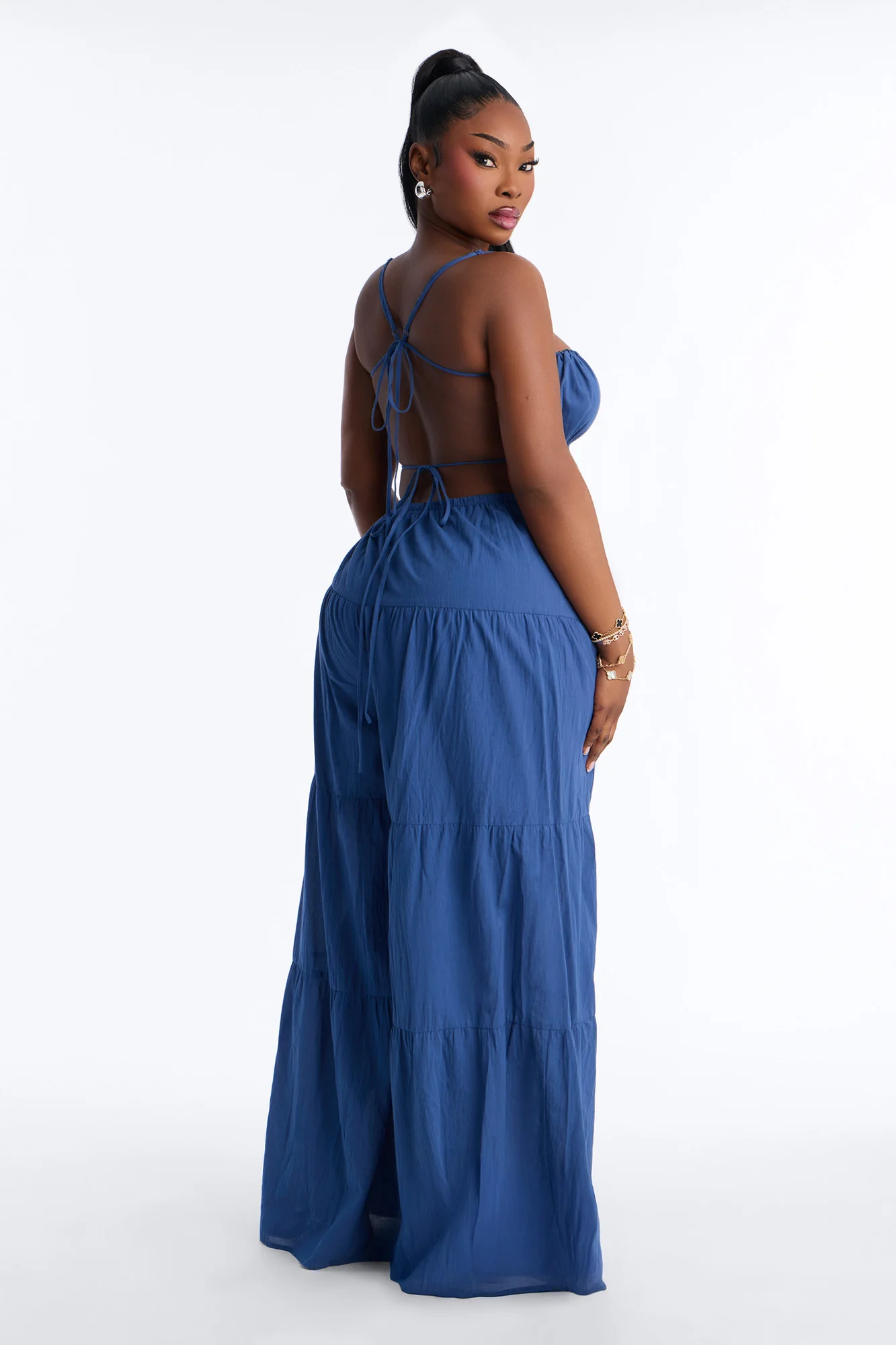 On A Getaway Wide Leg Jumpsuit - Denim - Image 6