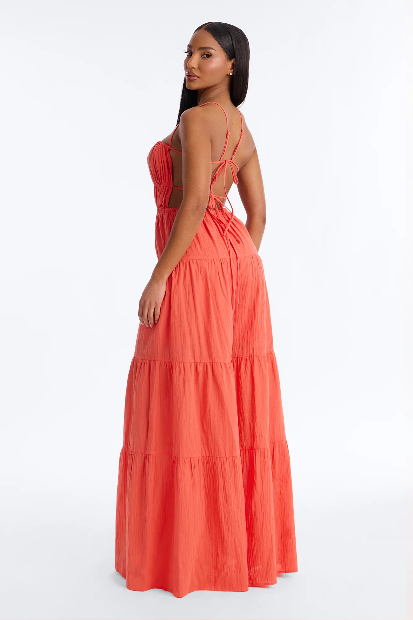On A Getaway Wide Leg Jumpsuit - Orange - Image 4