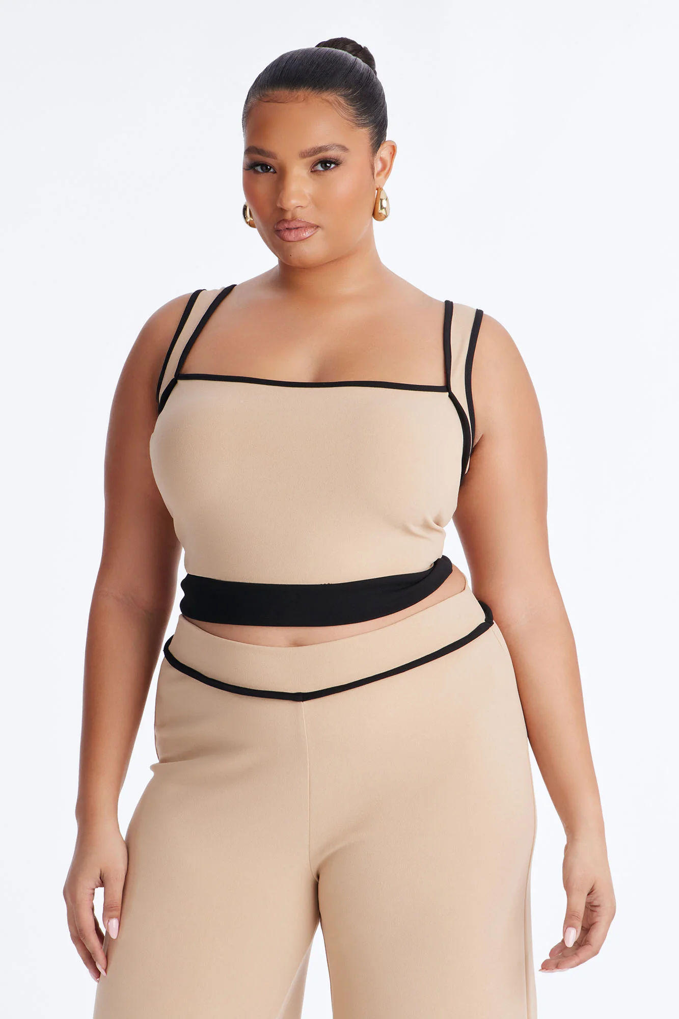 On Lock Wide Leg Pant Set - Taupe - Image 6