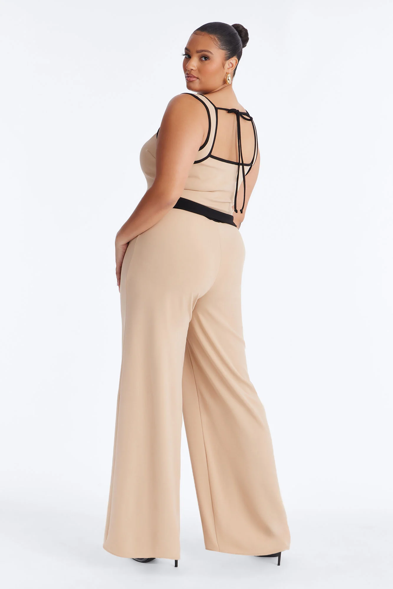 On Lock Wide Leg Pant Set - Taupe - Image 8