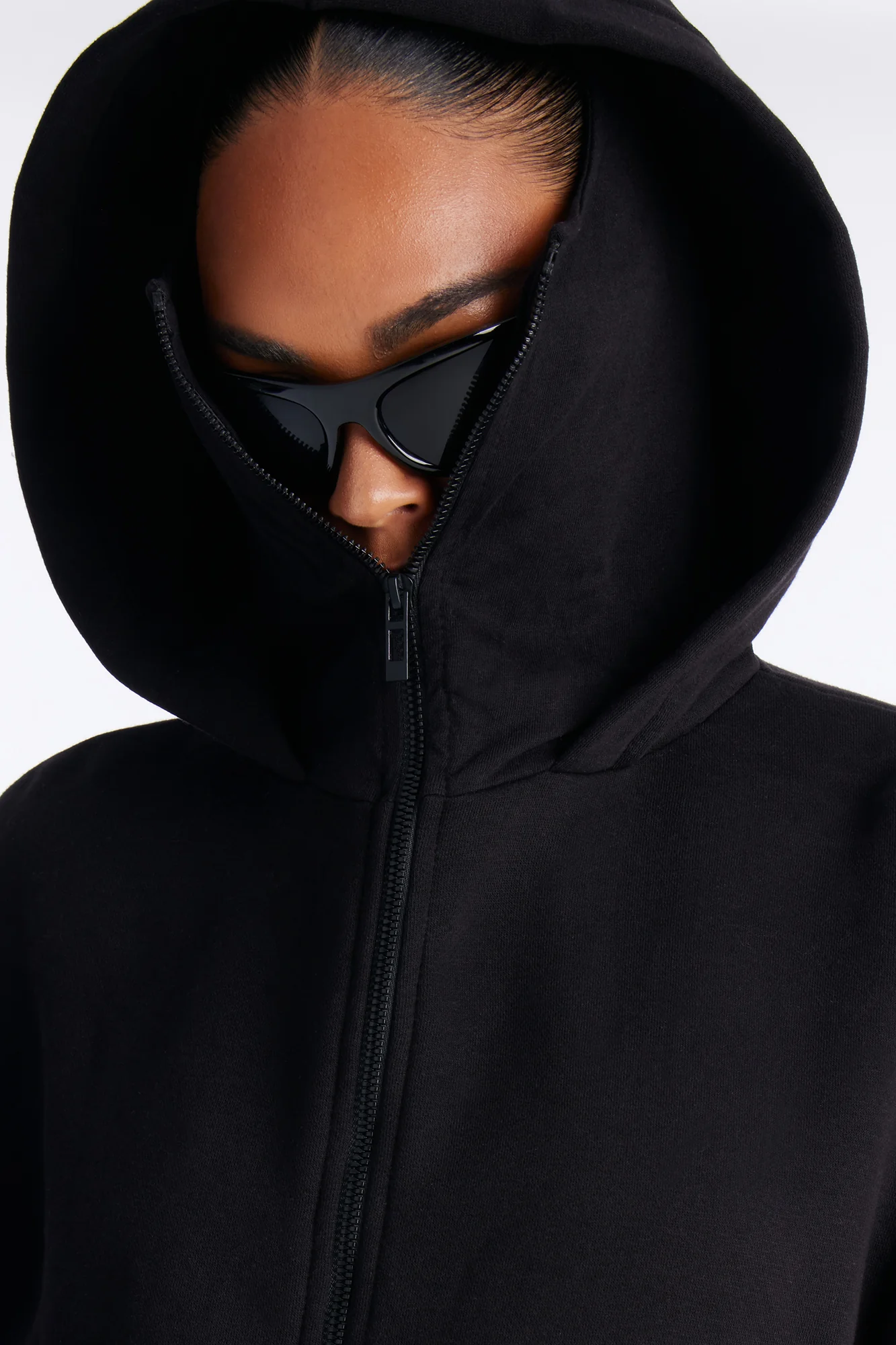 On Sight Fleece Ski Mask Hoodie - Black - Image 3
