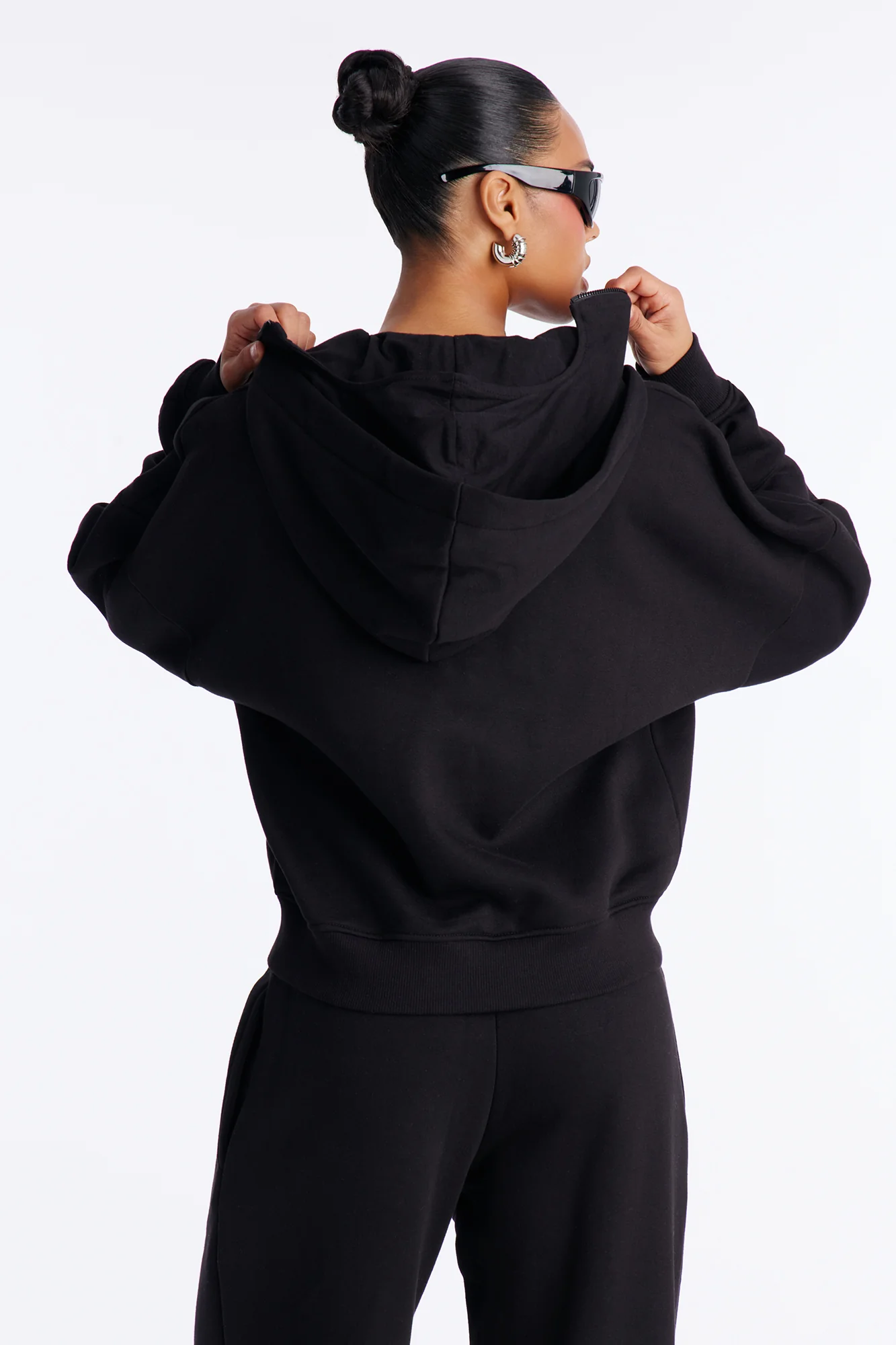 On Sight Fleece Ski Mask Hoodie - Black - Image 4