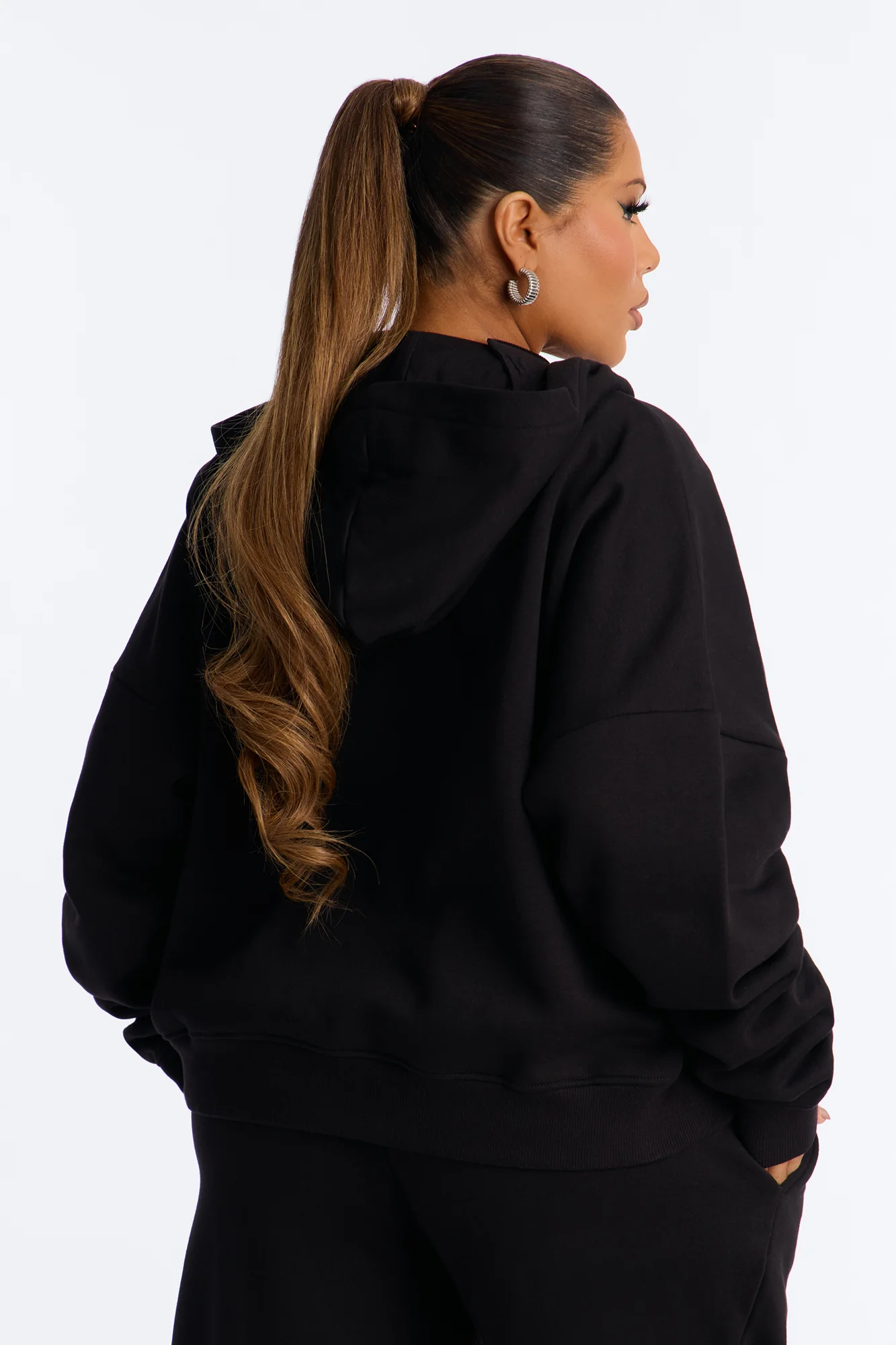 On Sight Fleece Ski Mask Hoodie - Black - Image 7