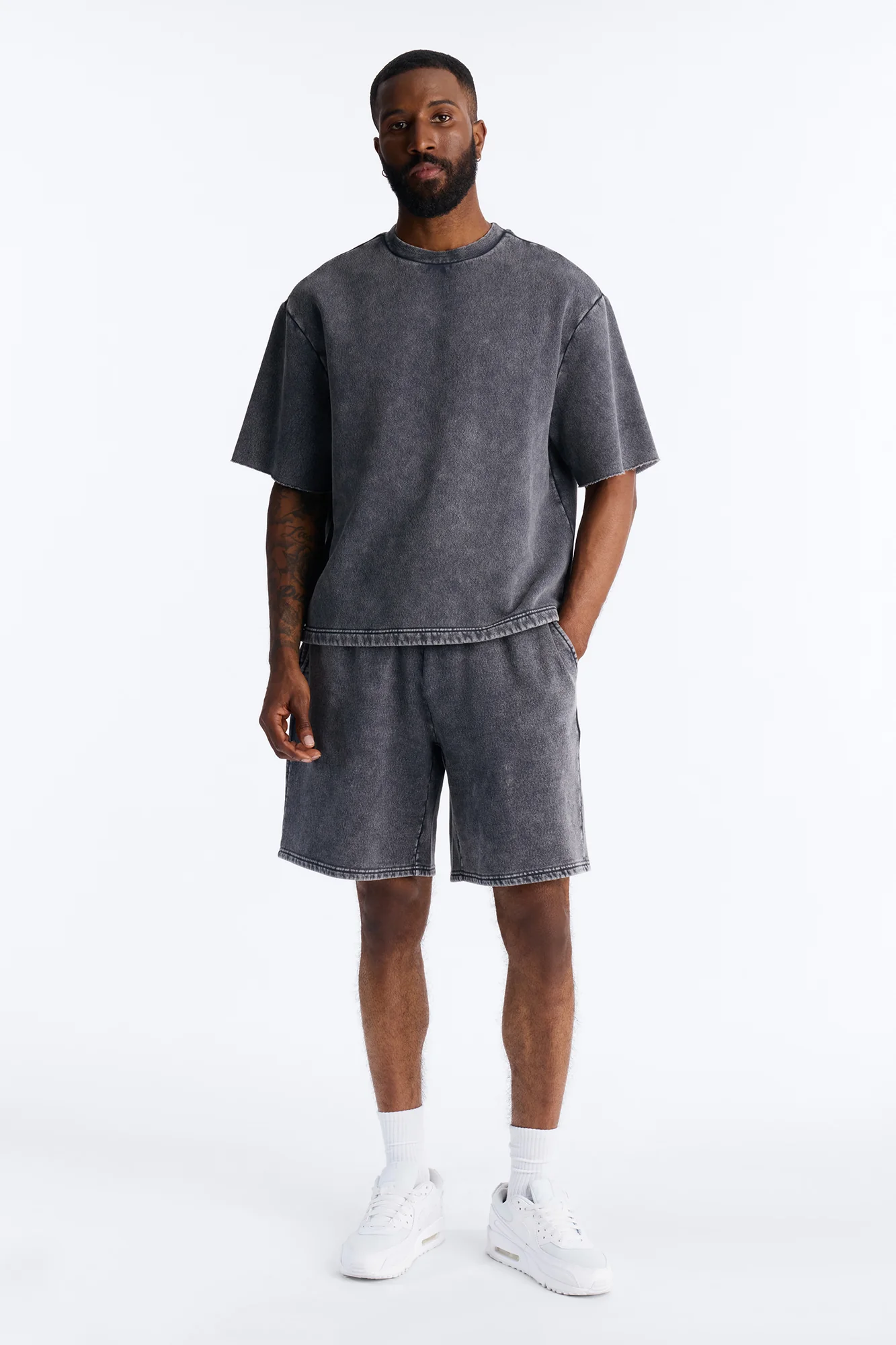 On The Go Washed Tee - Charcoal - Image 2