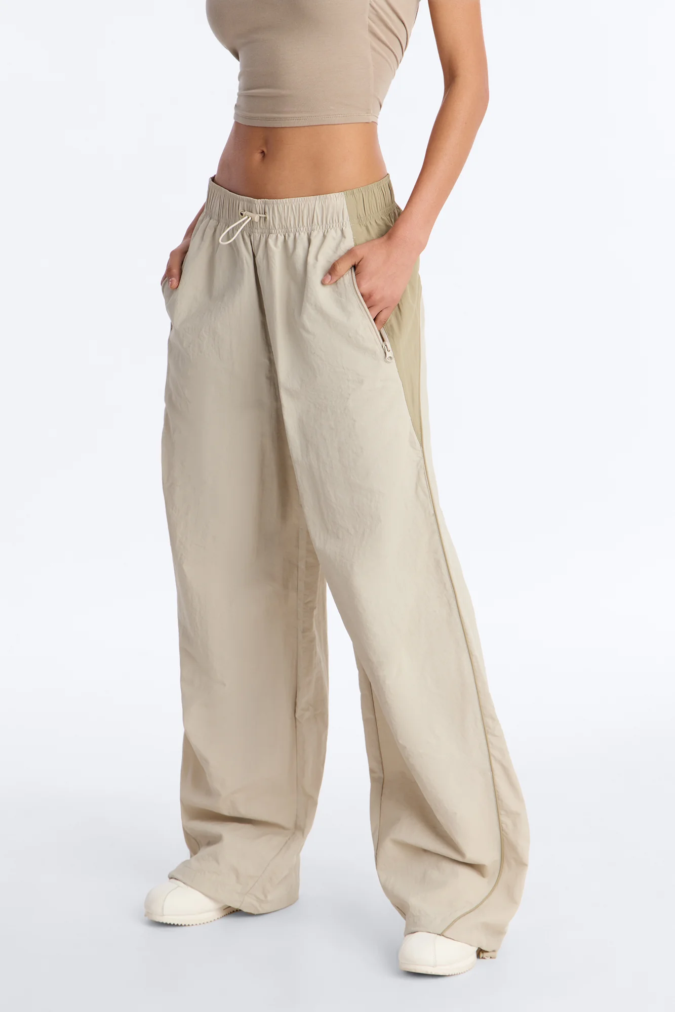 On the Go Windbreaker Joggers - Sage/combo - Image 2
