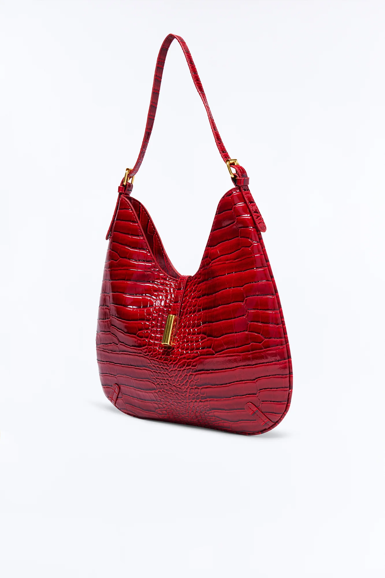 On The List Faux Leather Shoulder Bag - Red - Image 4