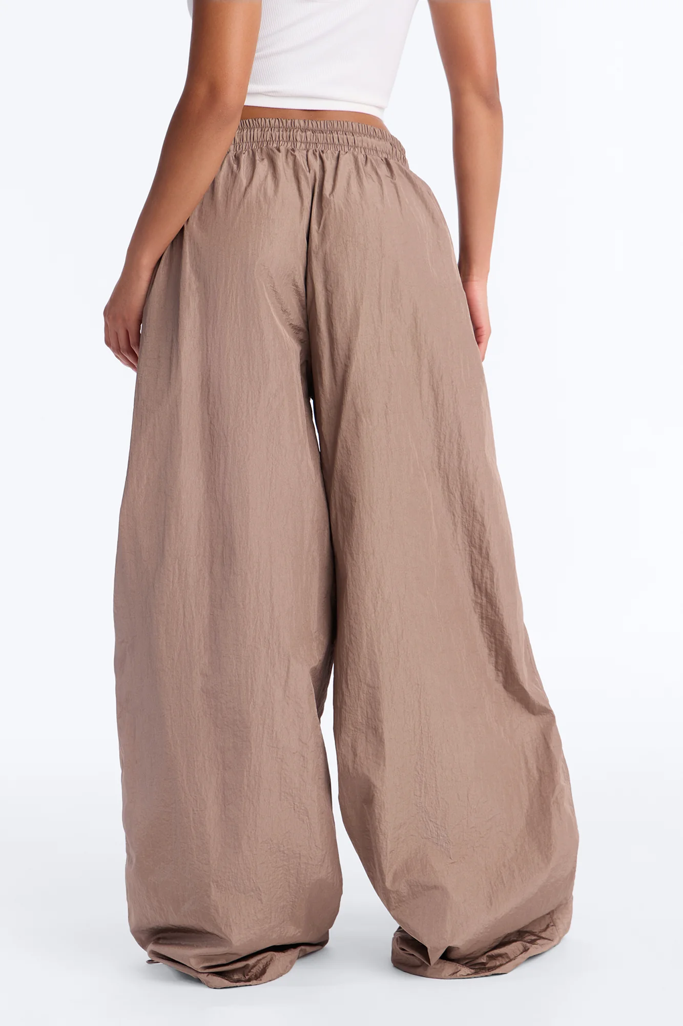 On The Move Oversized Windbreaker Jogger Pant - Caffe - Image 4