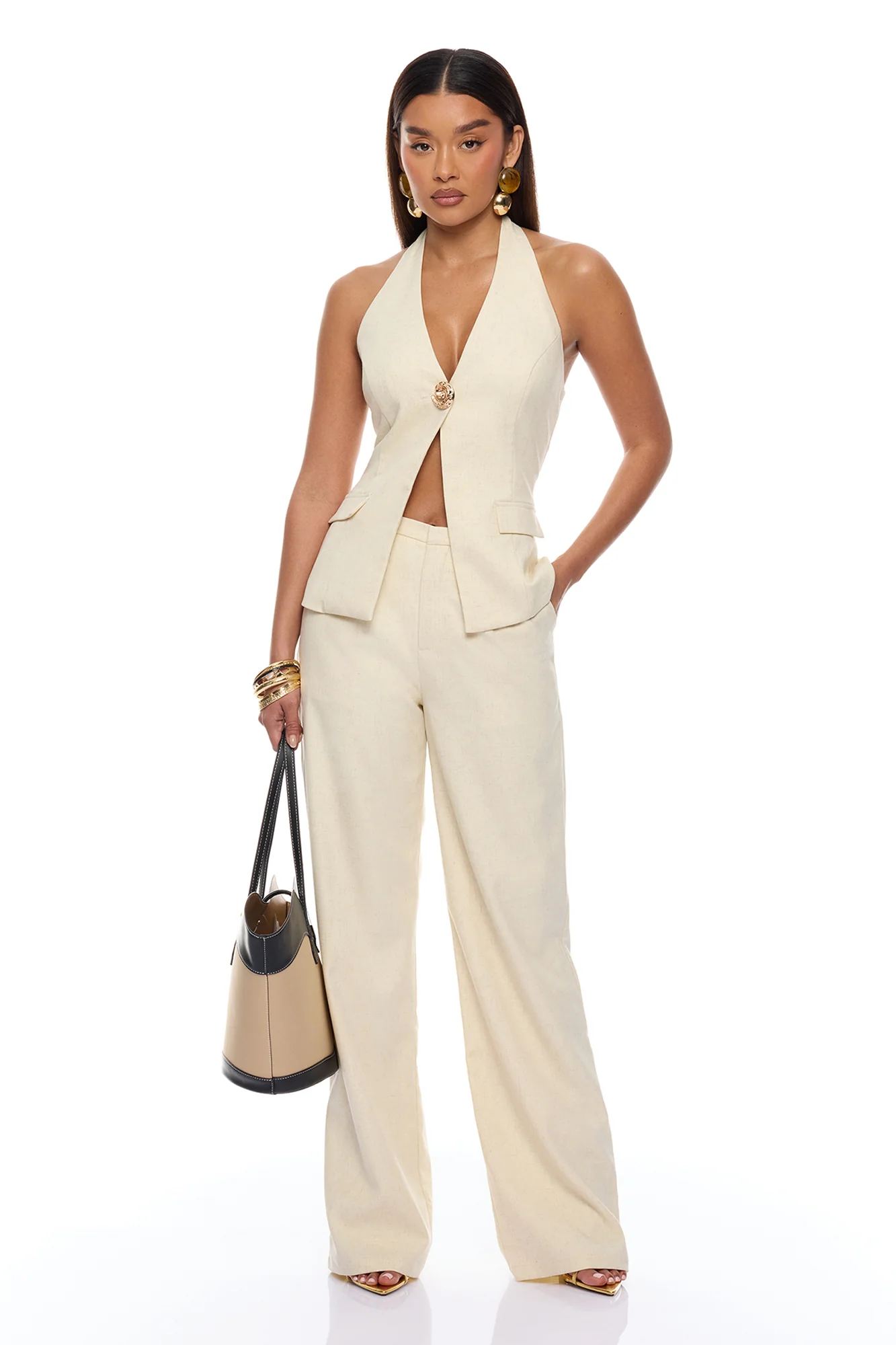 On The Shore Pant Set - Sand