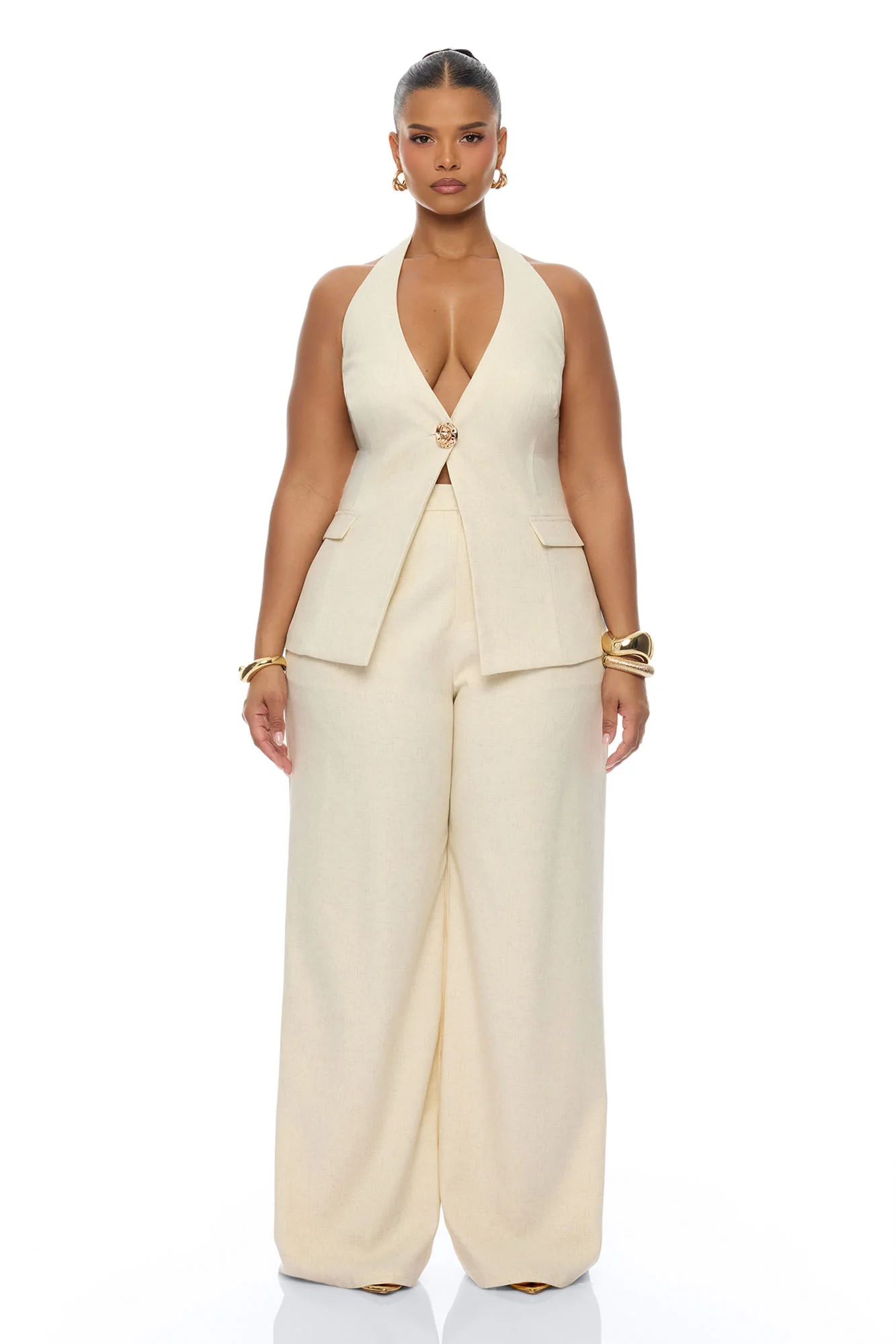 On The Shore Pant Set - Sand - Image 5
