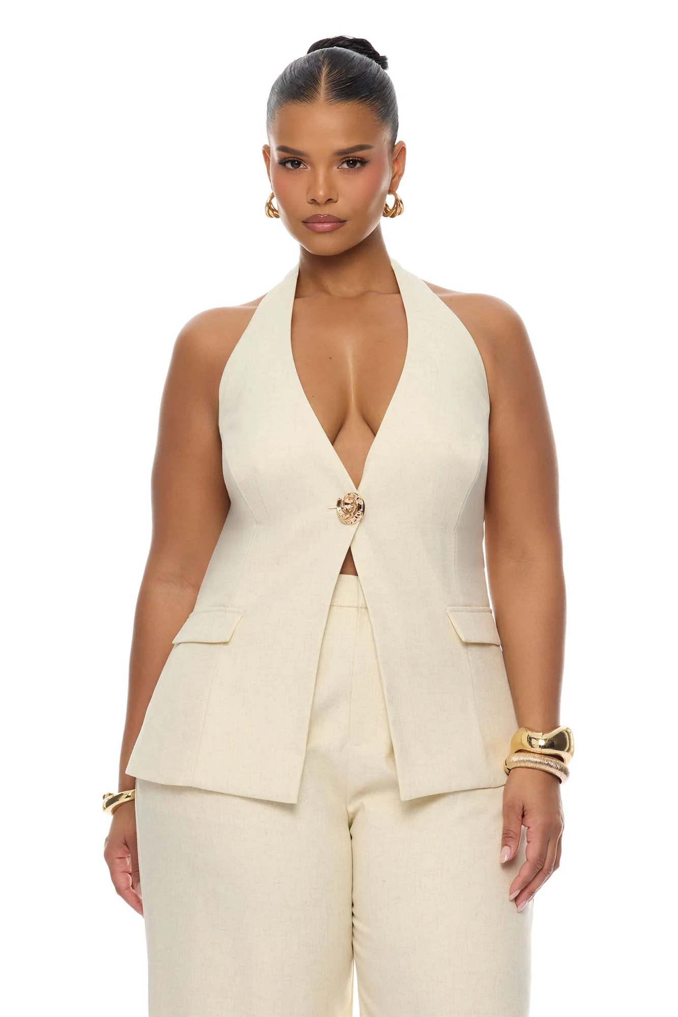 On The Shore Pant Set - Sand - Image 6