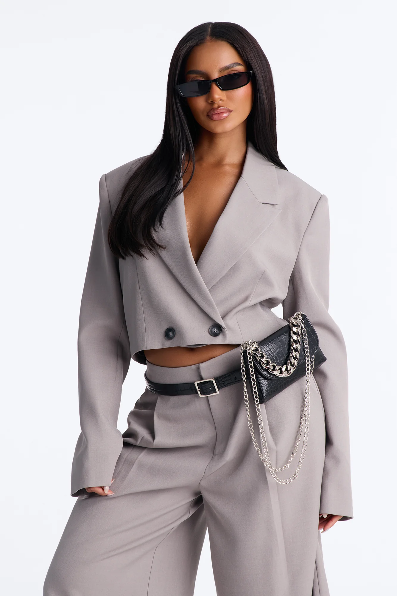 On The Wild Side Faux Leather Belt Bag - Black - Image 2