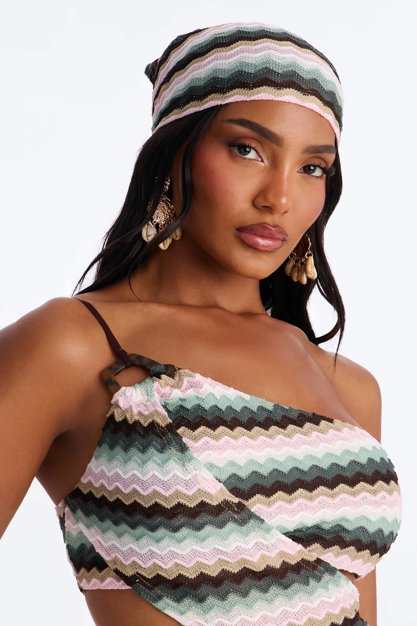 On Your Mind Cut Out Crochet Mini Dress - Sage/combo - Image 3