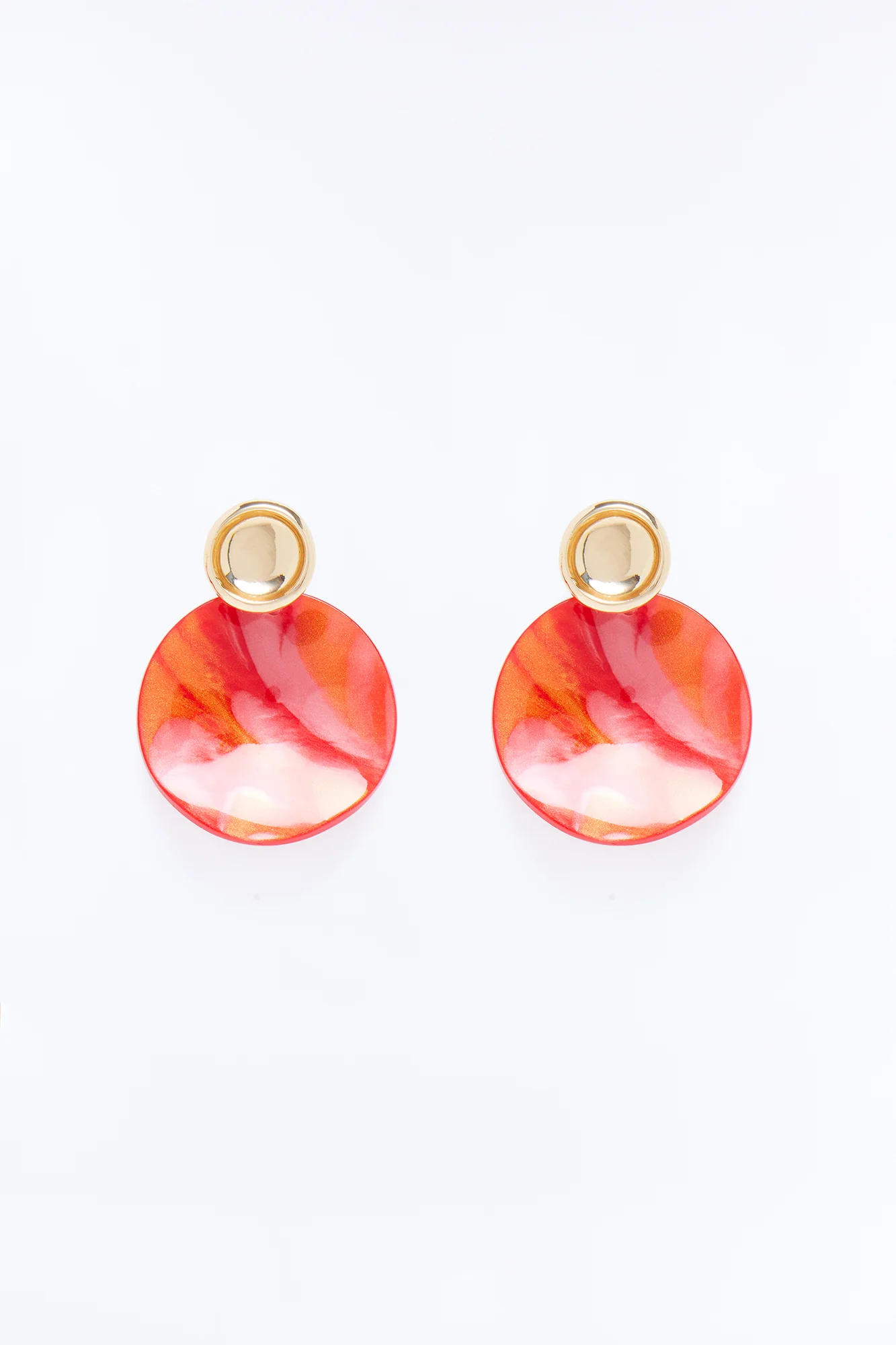One Call Away Drop Earrings - Red/combo