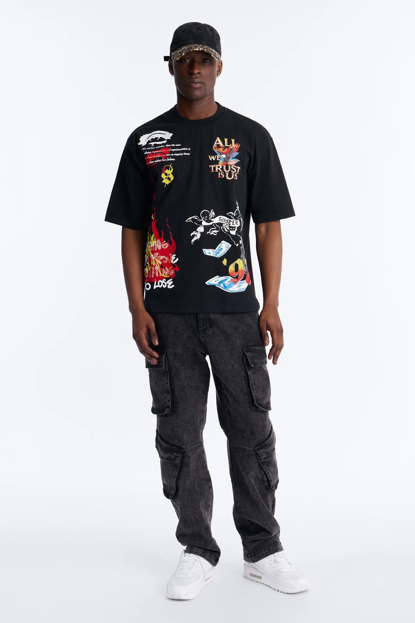 Only The Brave Oversized Short Sleeve Tee - Black - Image 2