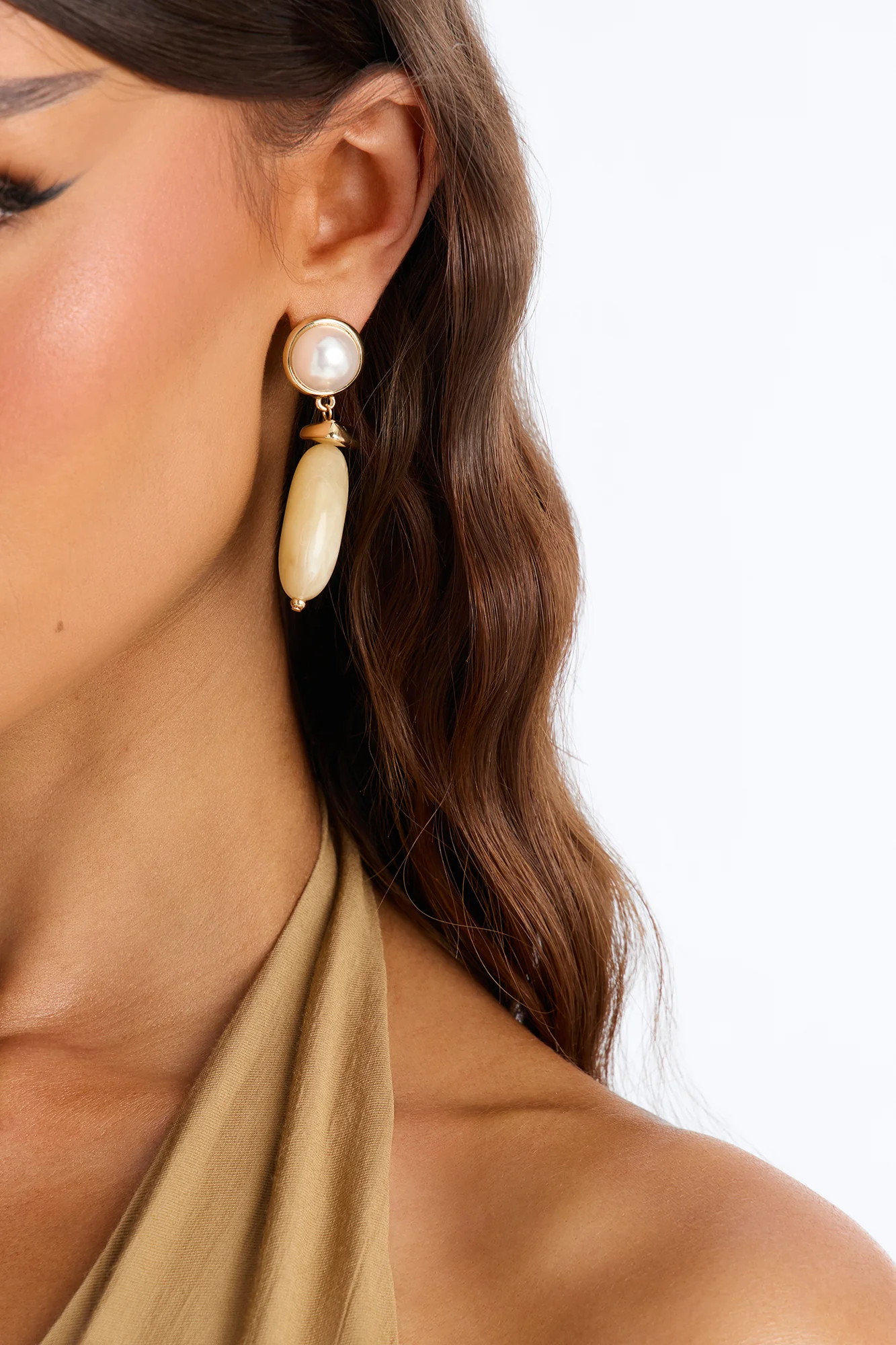Opal Ray Drop Earrings - Brown/combo