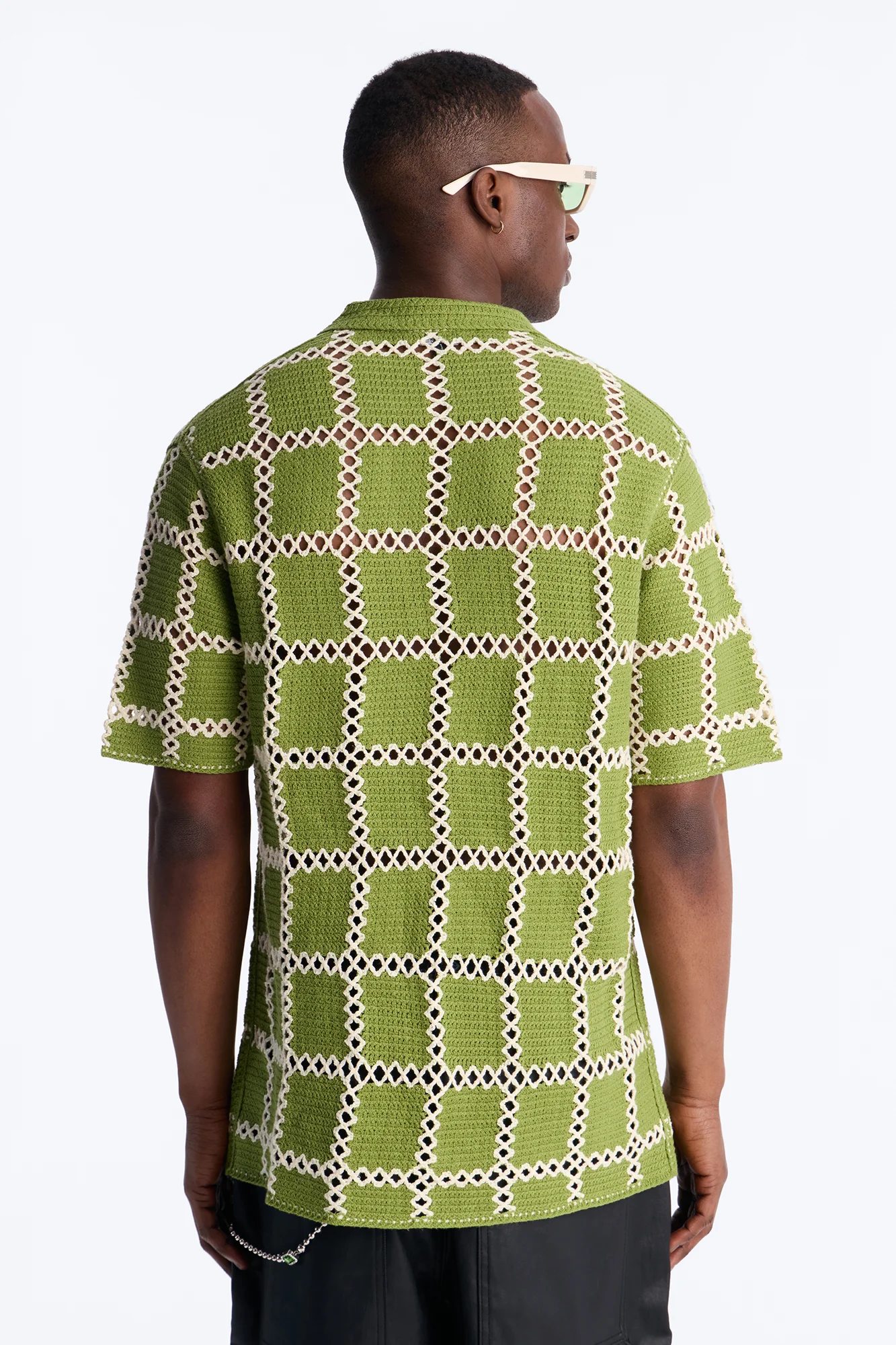 Open Field Crochet Johnny Polo - Olive - Image 4