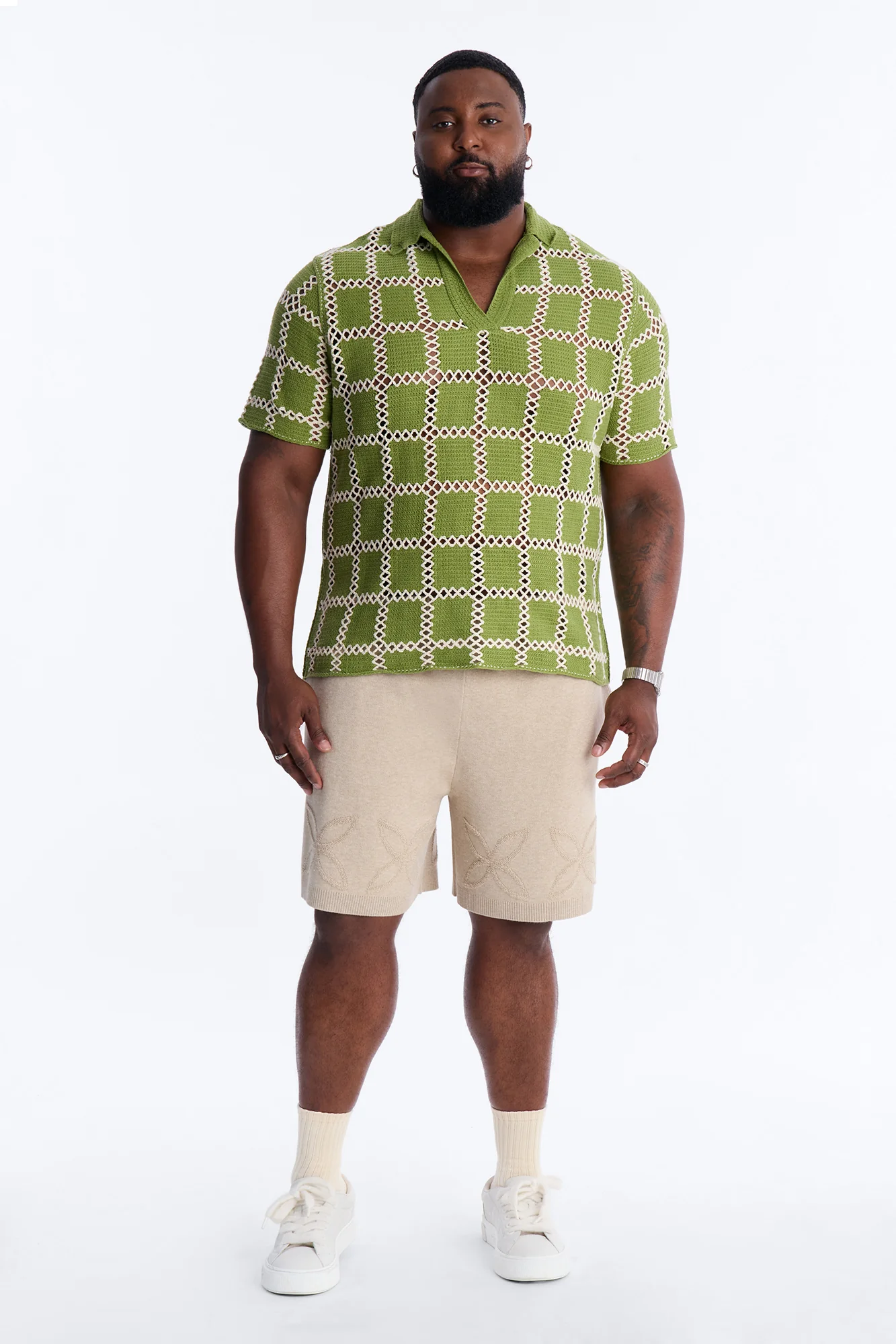 Open Field Crochet Johnny Polo - Olive - Image 6
