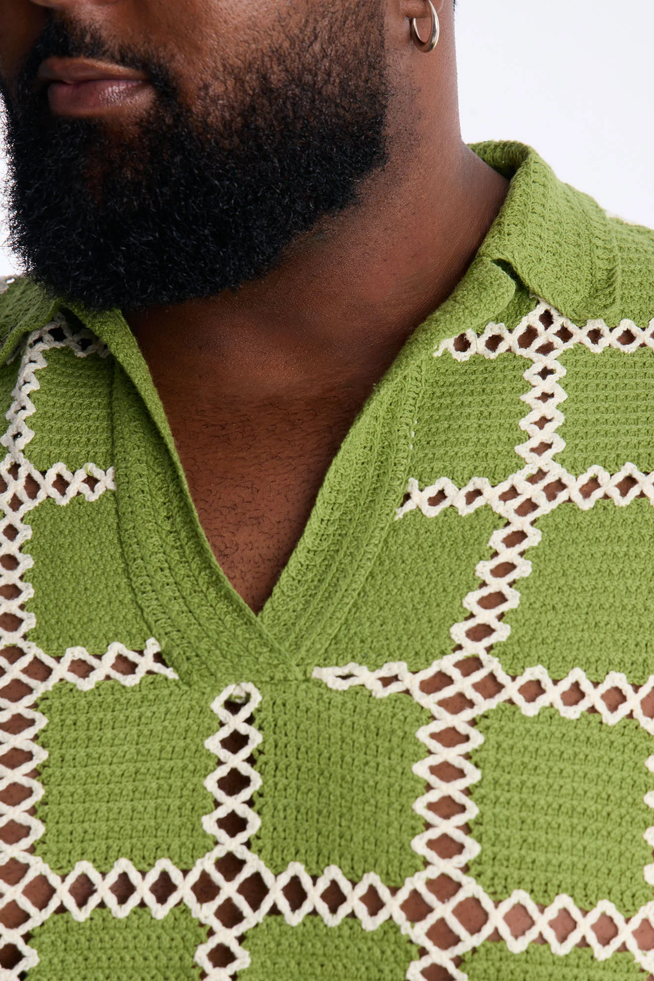 Open Field Crochet Johnny Polo - Olive - Image 7