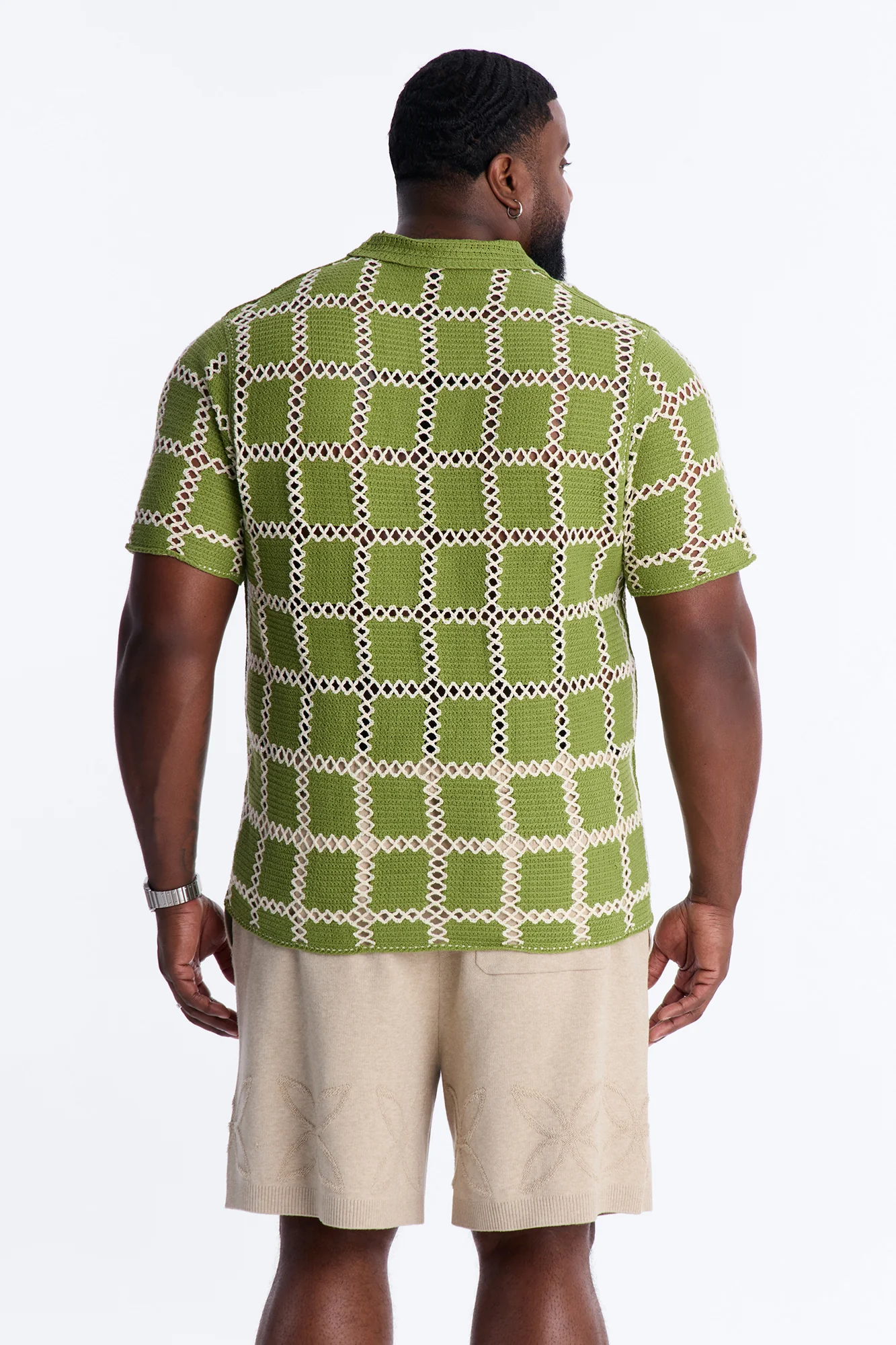 Open Field Crochet Johnny Polo - Olive - Image 8