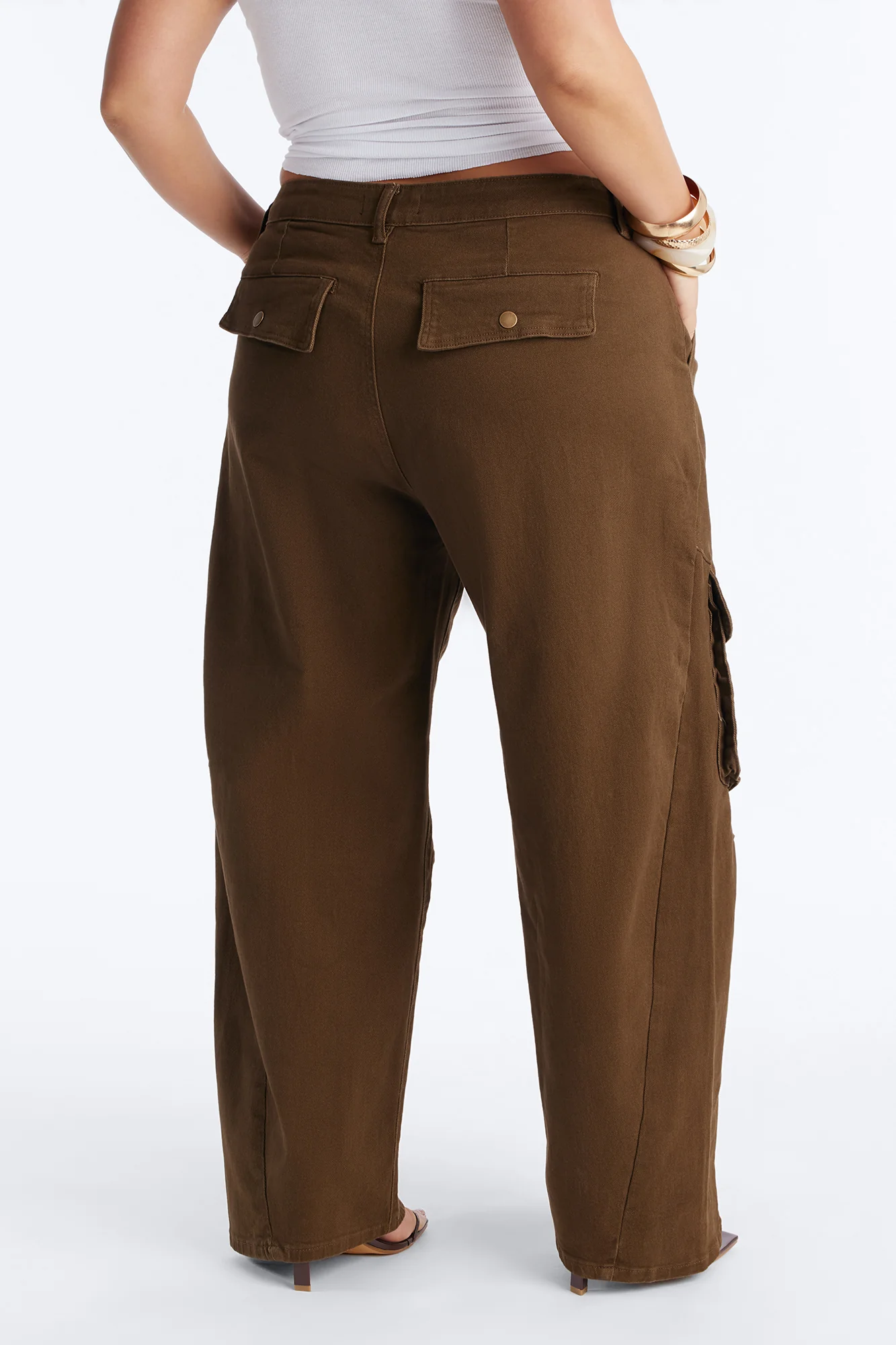 Open Ranks Stretch Cargo Jeans - Olive - Image 8