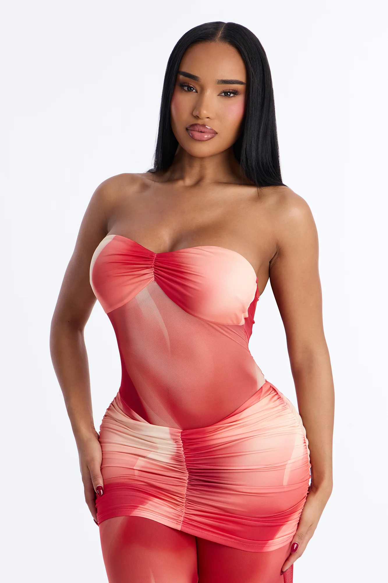 Orange Crush Mesh Jumpsuit - Orange - Image 2