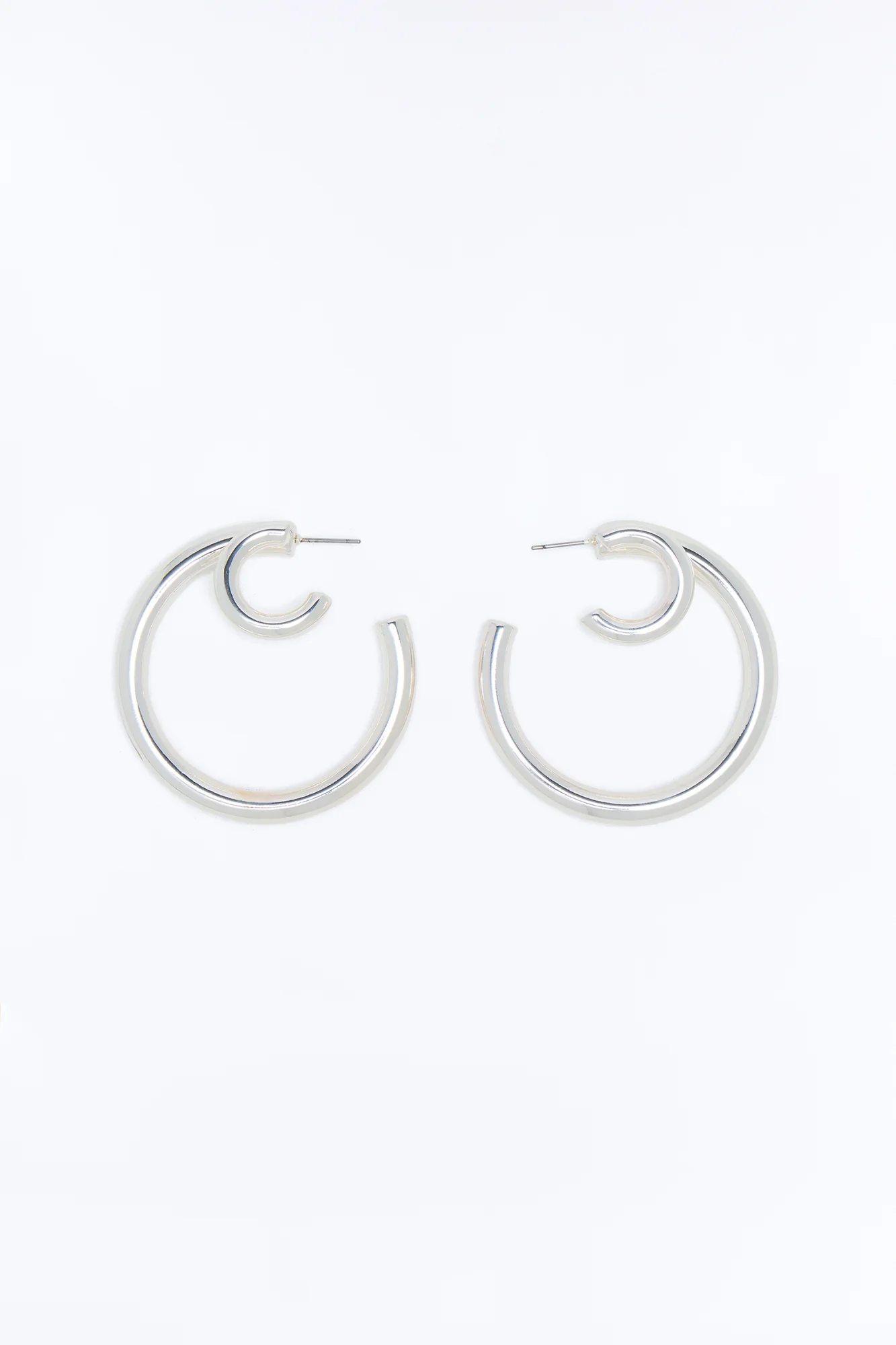 Orbit Hoop Earrings - Silver - Image 3