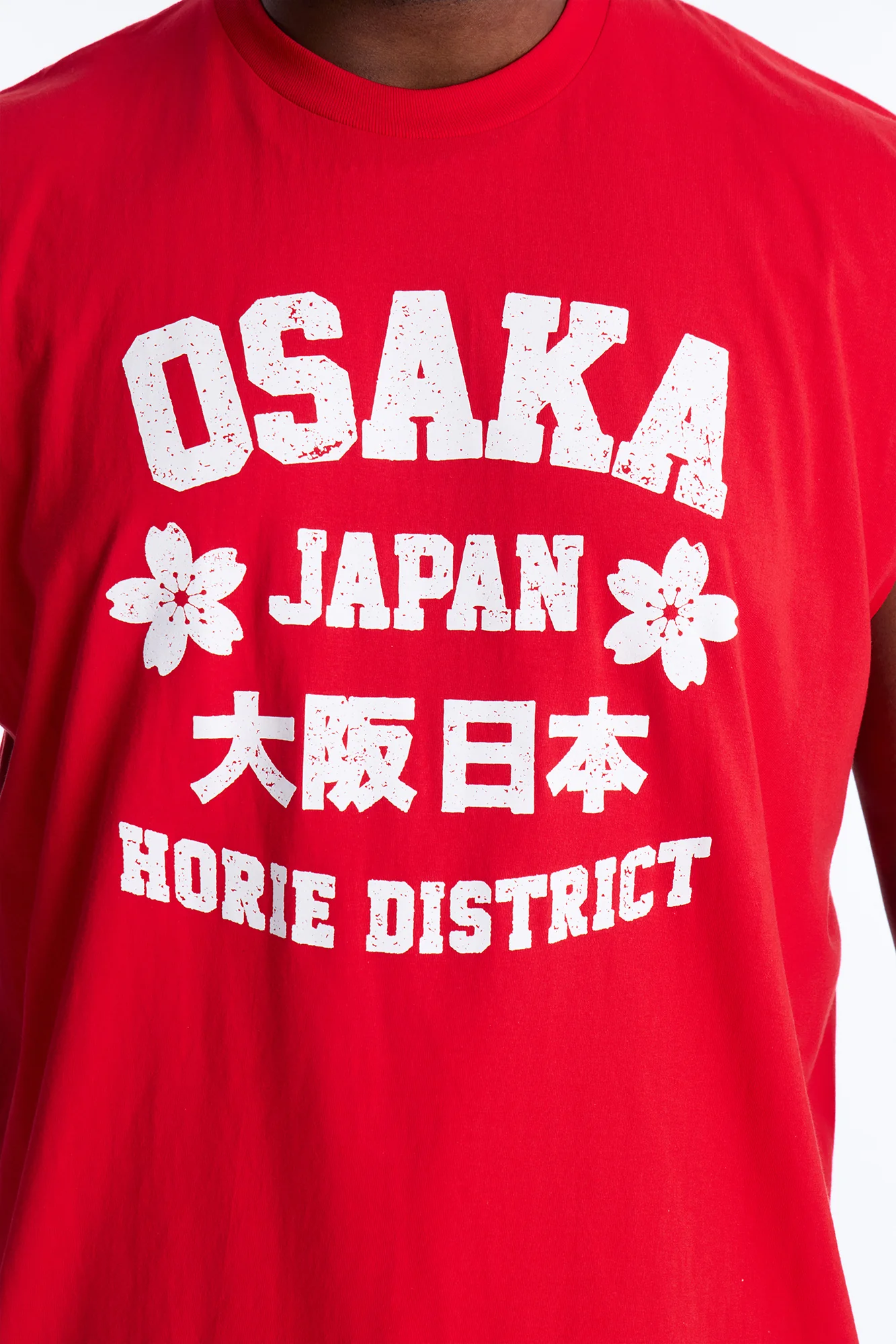 Osaka Japan Muscle Tee - Red - Image 7