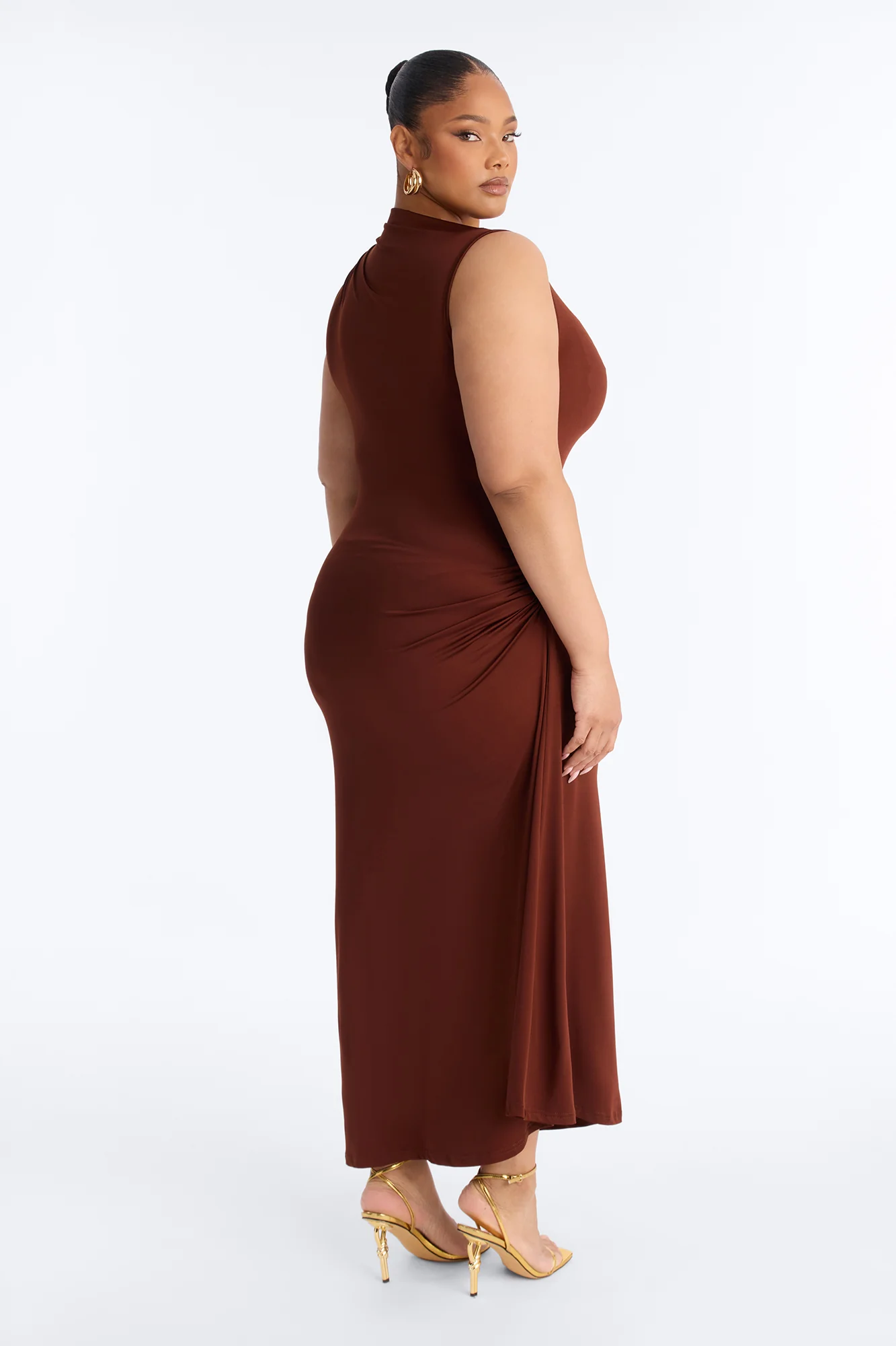 Out For The Night Hardware Maxi Dress - Chocolate - Image 8
