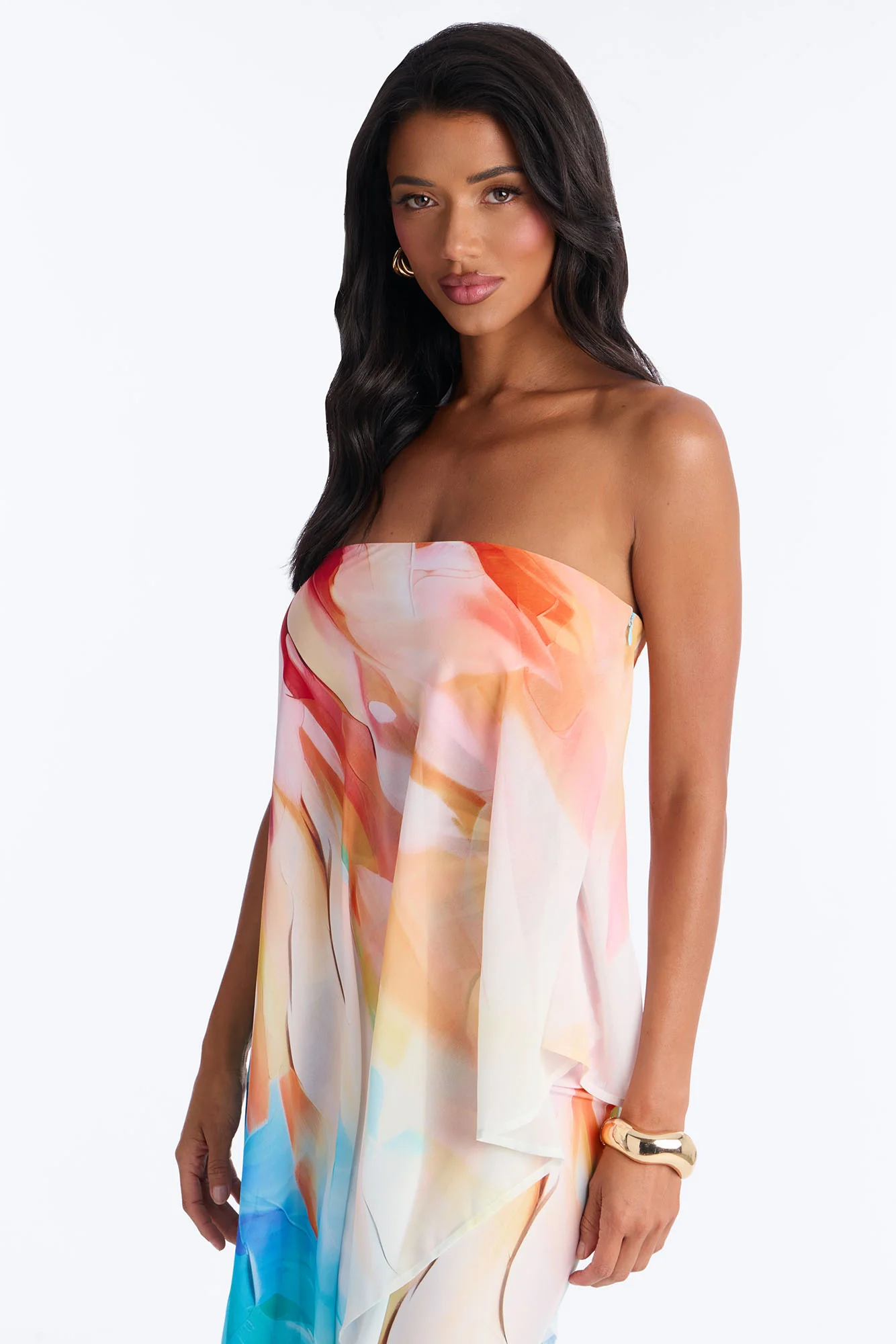 Out In Paradise Strapless Maxi Dress - Turquoise/combo - Image 2