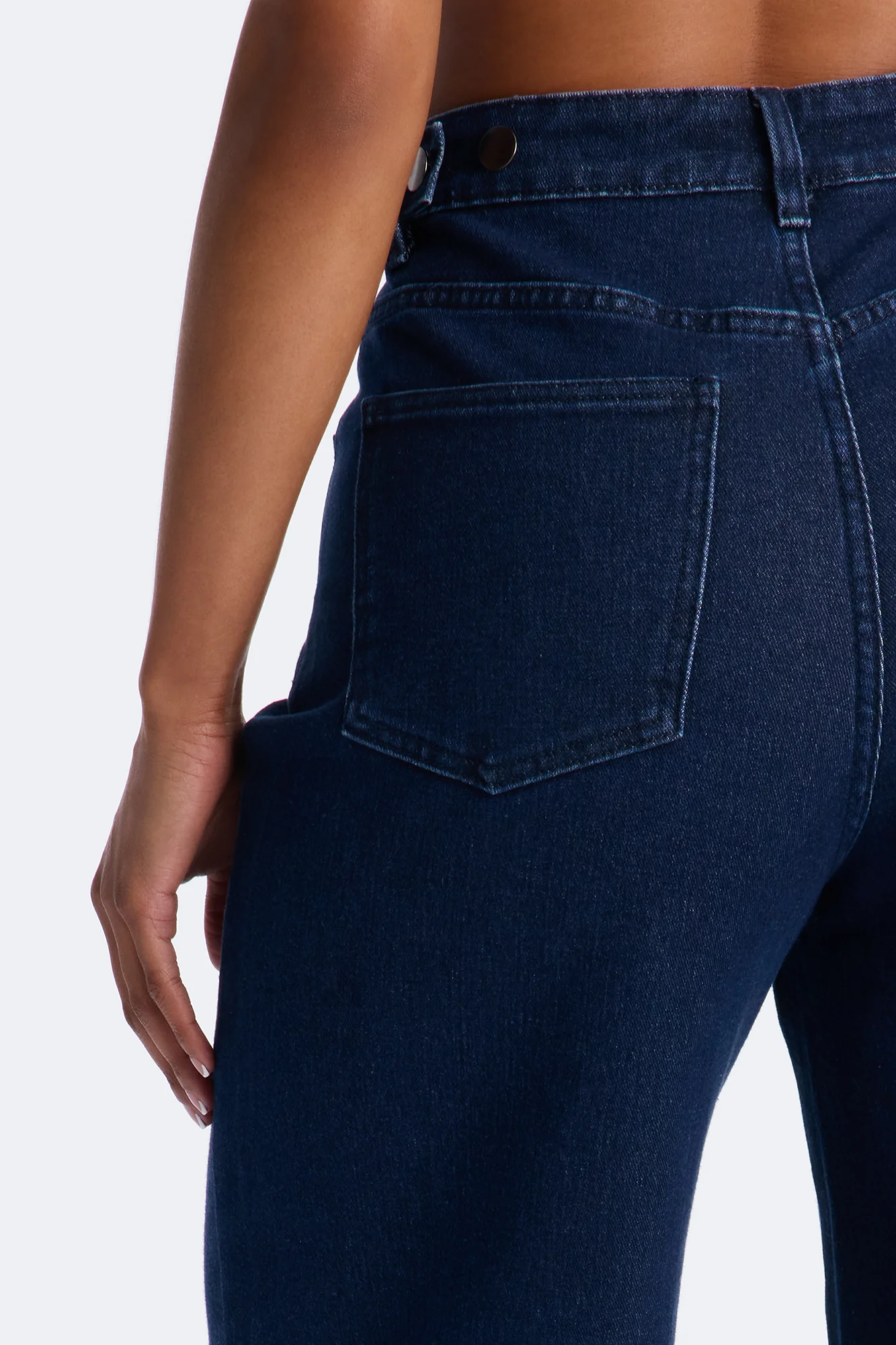 Out Of Sight Wide Leg Jeans - Dark Wash - Image 4