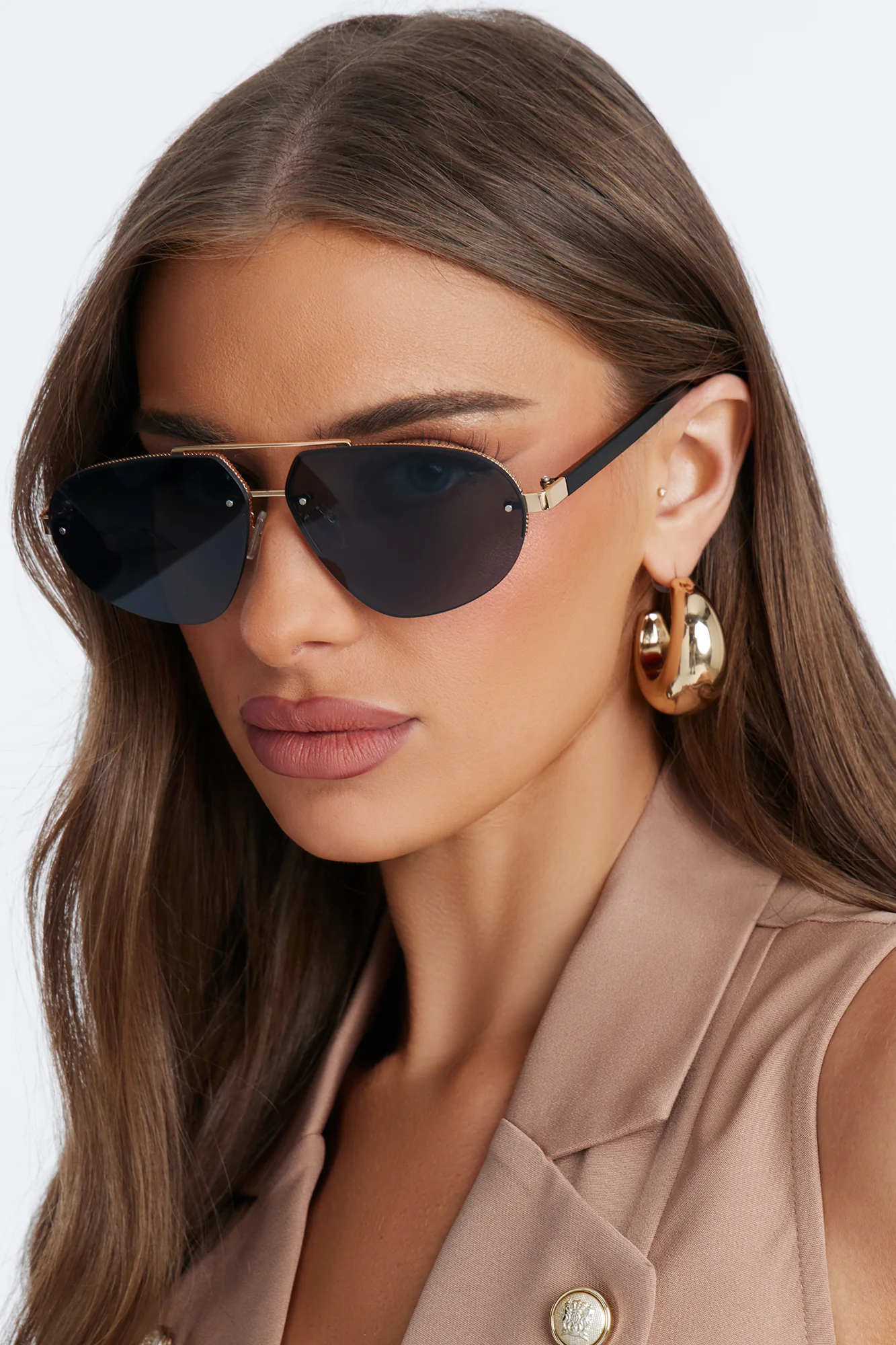 Oversea Aviator Sunglasses - Black