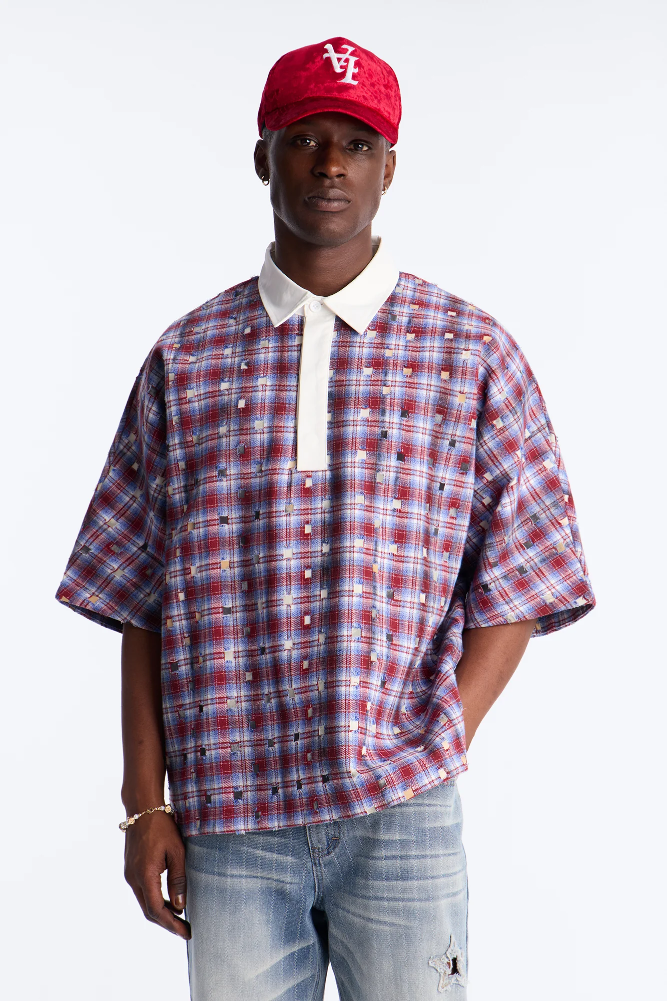 Oversized Desert Tempo Polo Shirt - Red