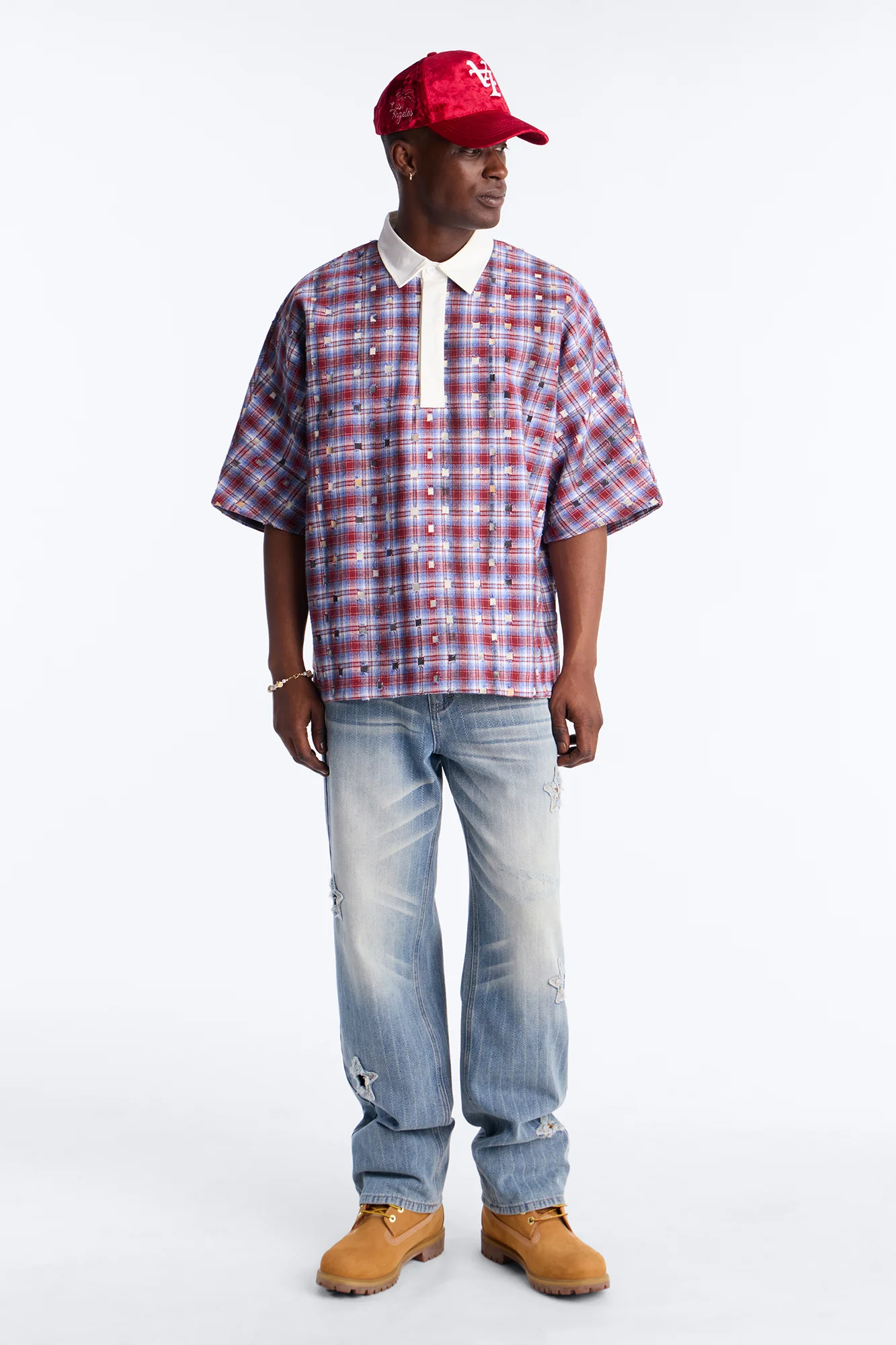 Oversized Desert Tempo Polo Shirt - Red - Image 2