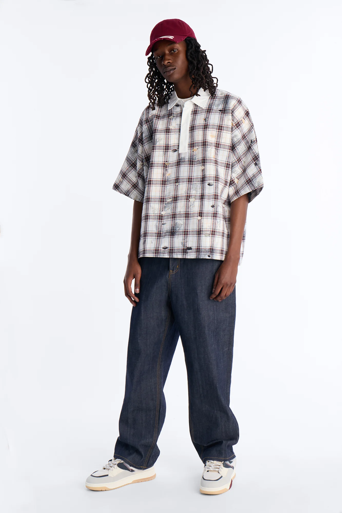 Oversized Desert Vibe Polo Shirt - Grey - Image 2