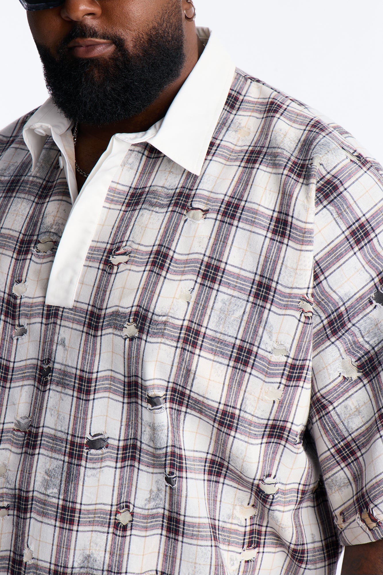 Oversized Desert Vibe Polo Shirt - Grey - Image 7