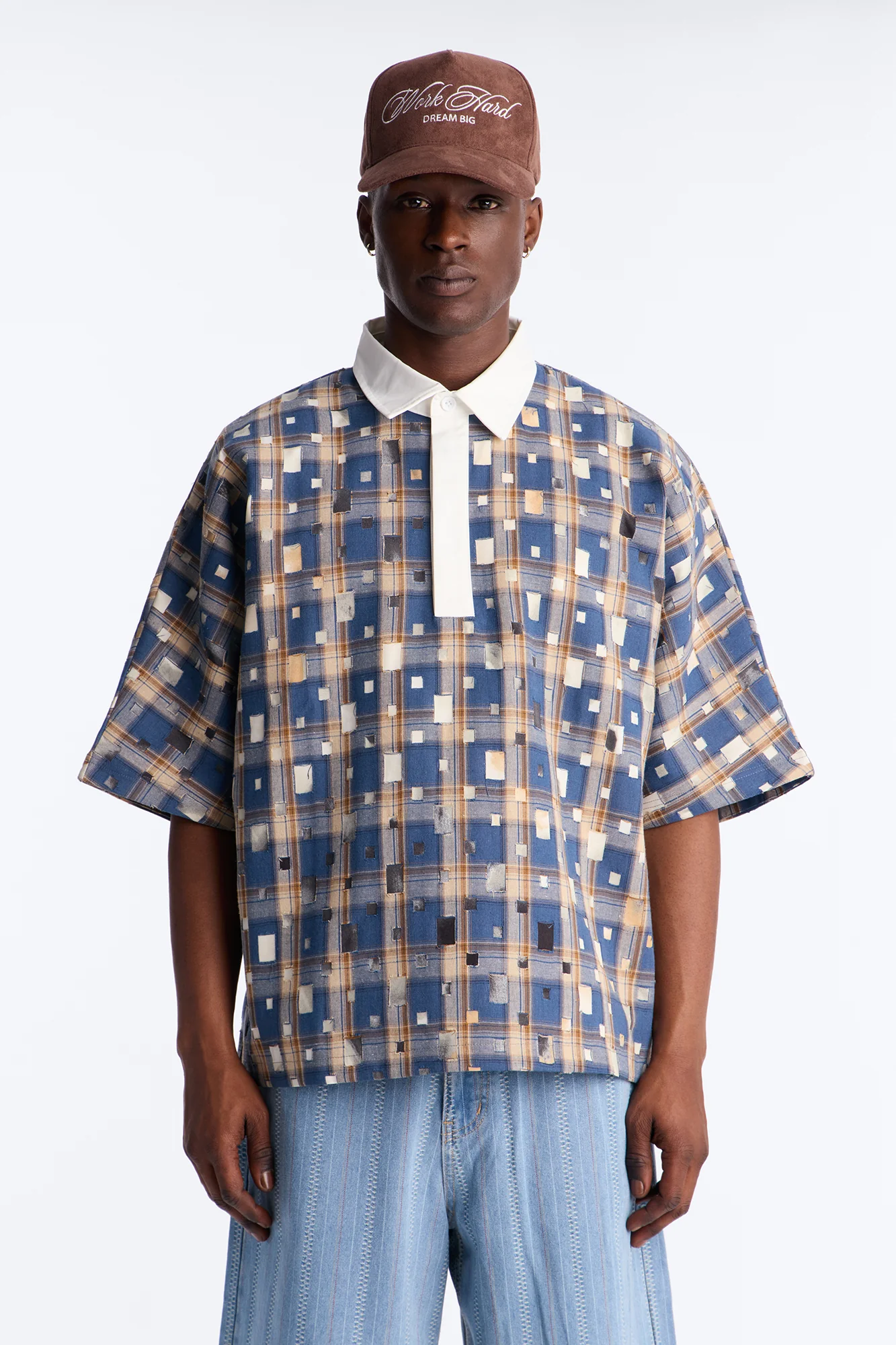 Oversized Dustwave Polo Shirt - Blue