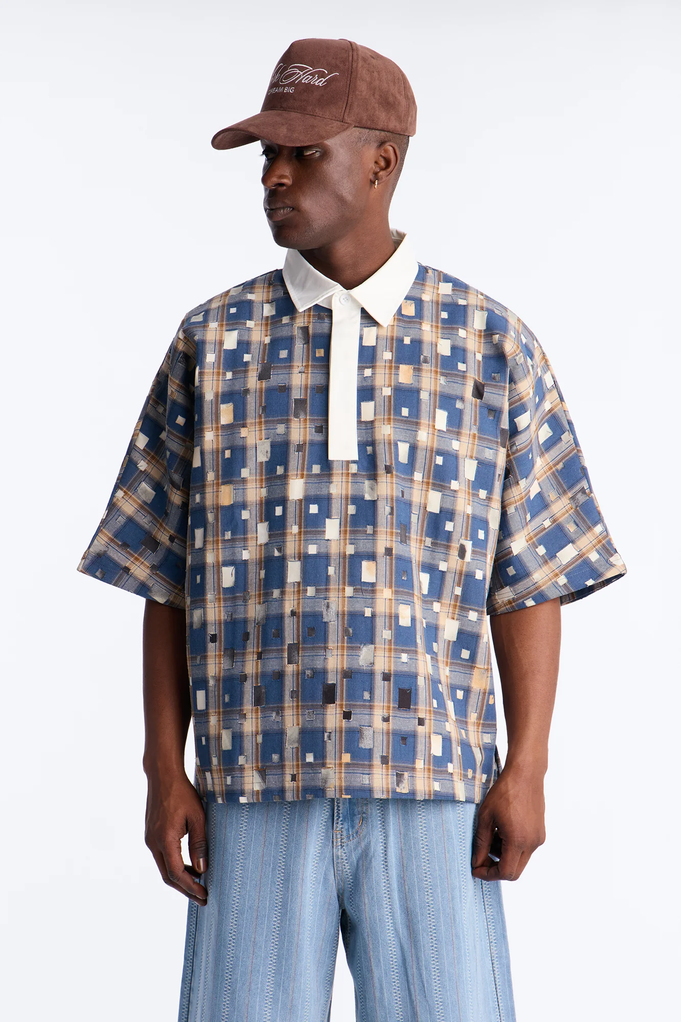 Oversized Dustwave Polo Shirt - Blue - Image 3
