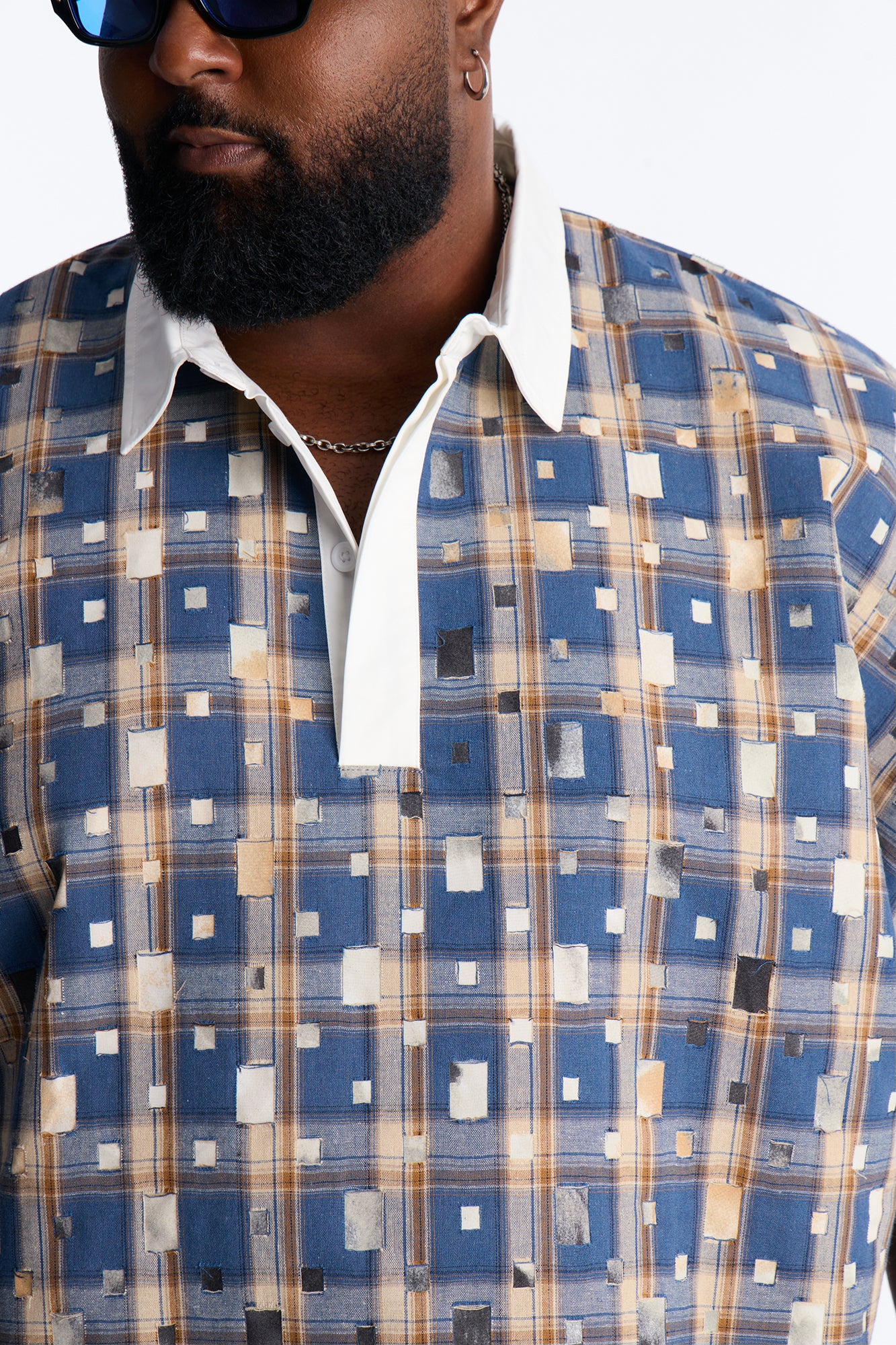 Oversized Dustwave Polo Shirt - Blue - Image 8