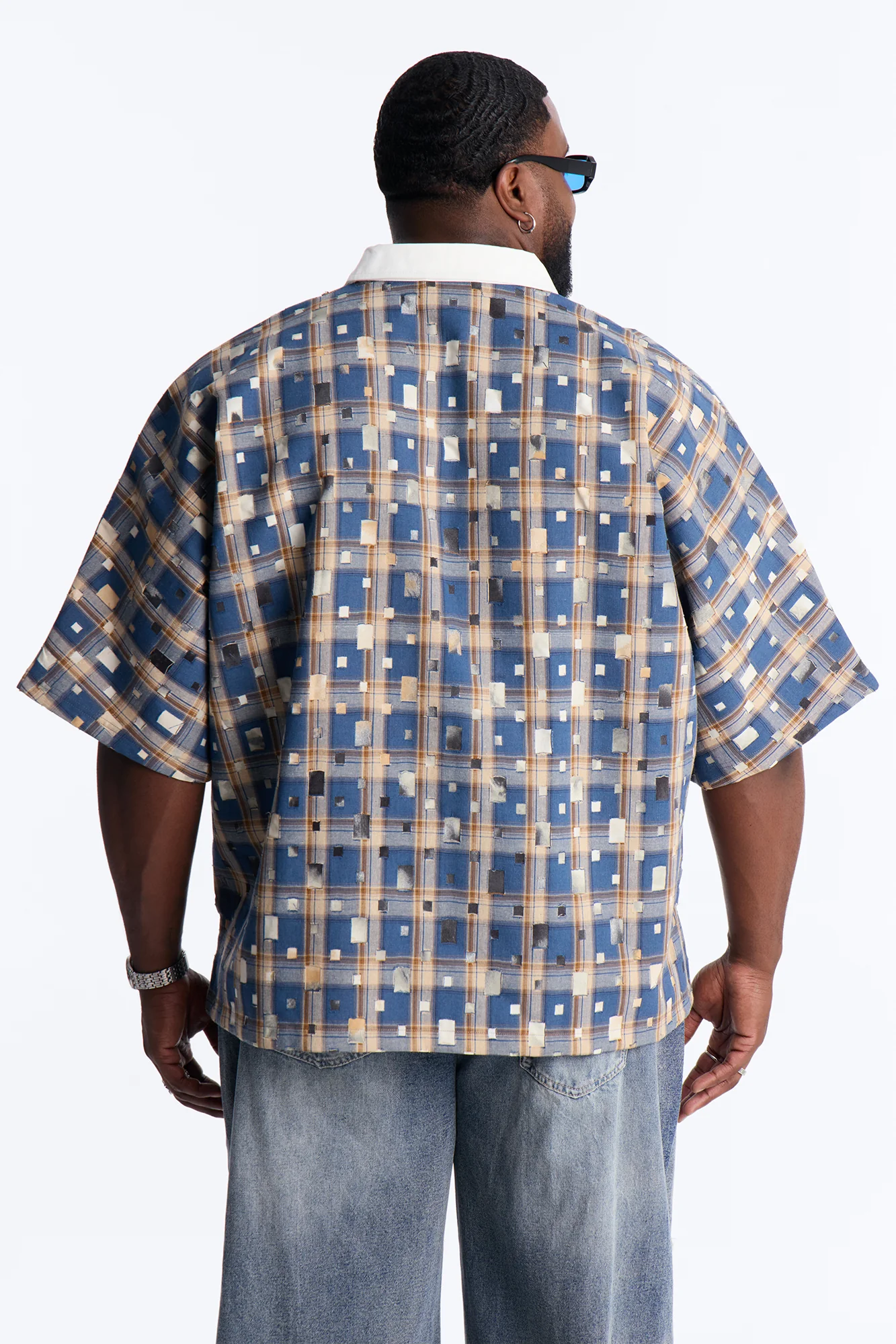 Oversized Dustwave Polo Shirt - Blue - Image 9