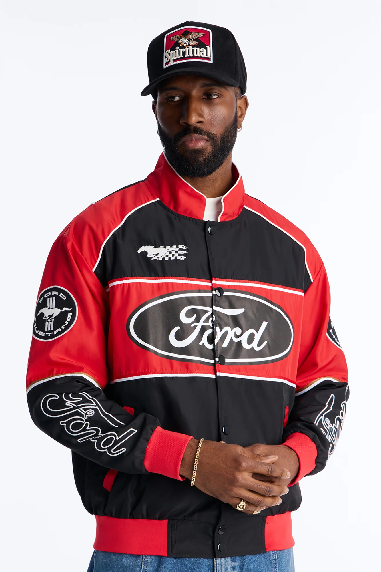 Oversized Ford Need For Speed Racing Jacket - Red