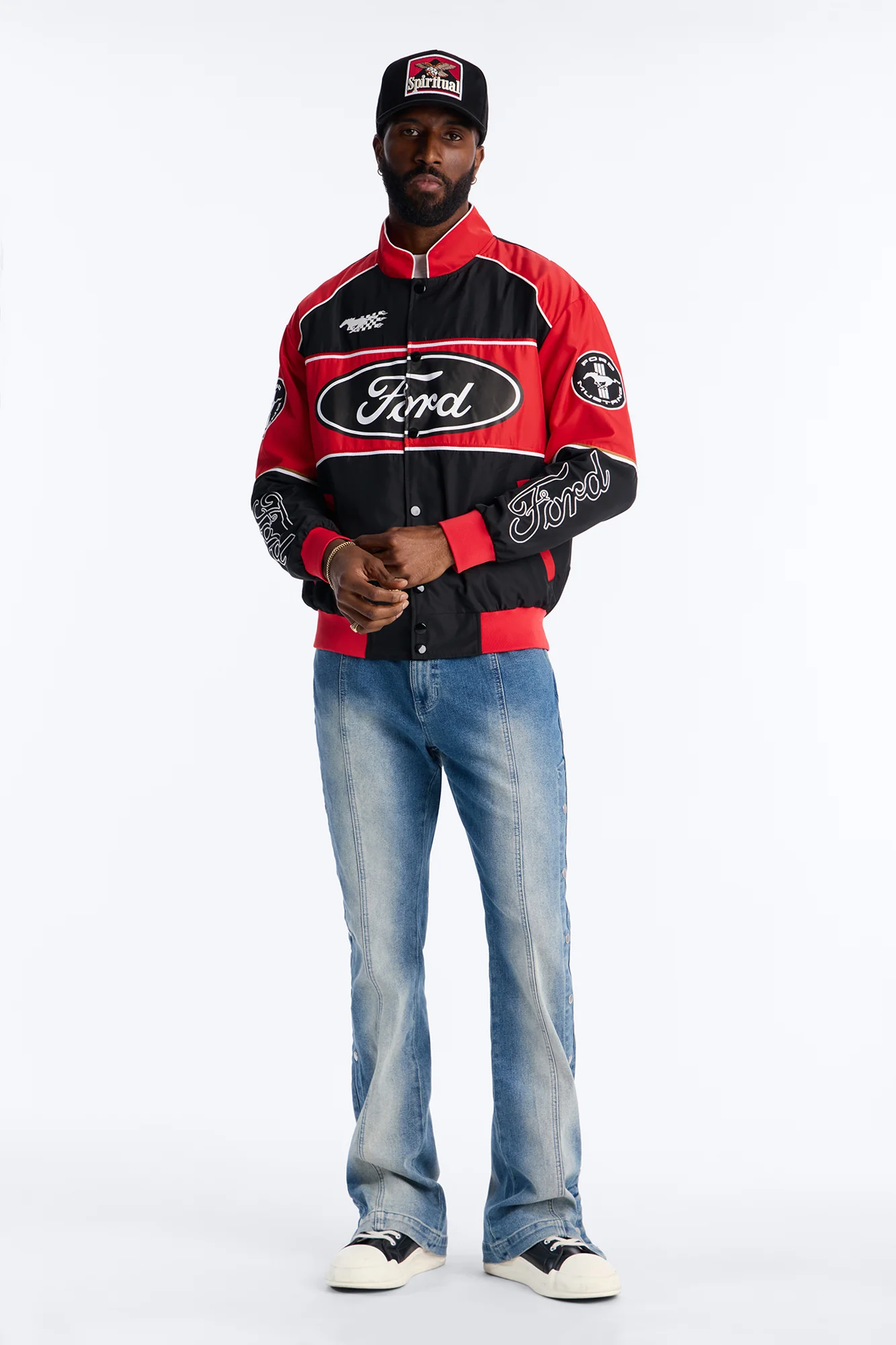 Oversized Ford Need For Speed Racing Jacket - Red - Image 2